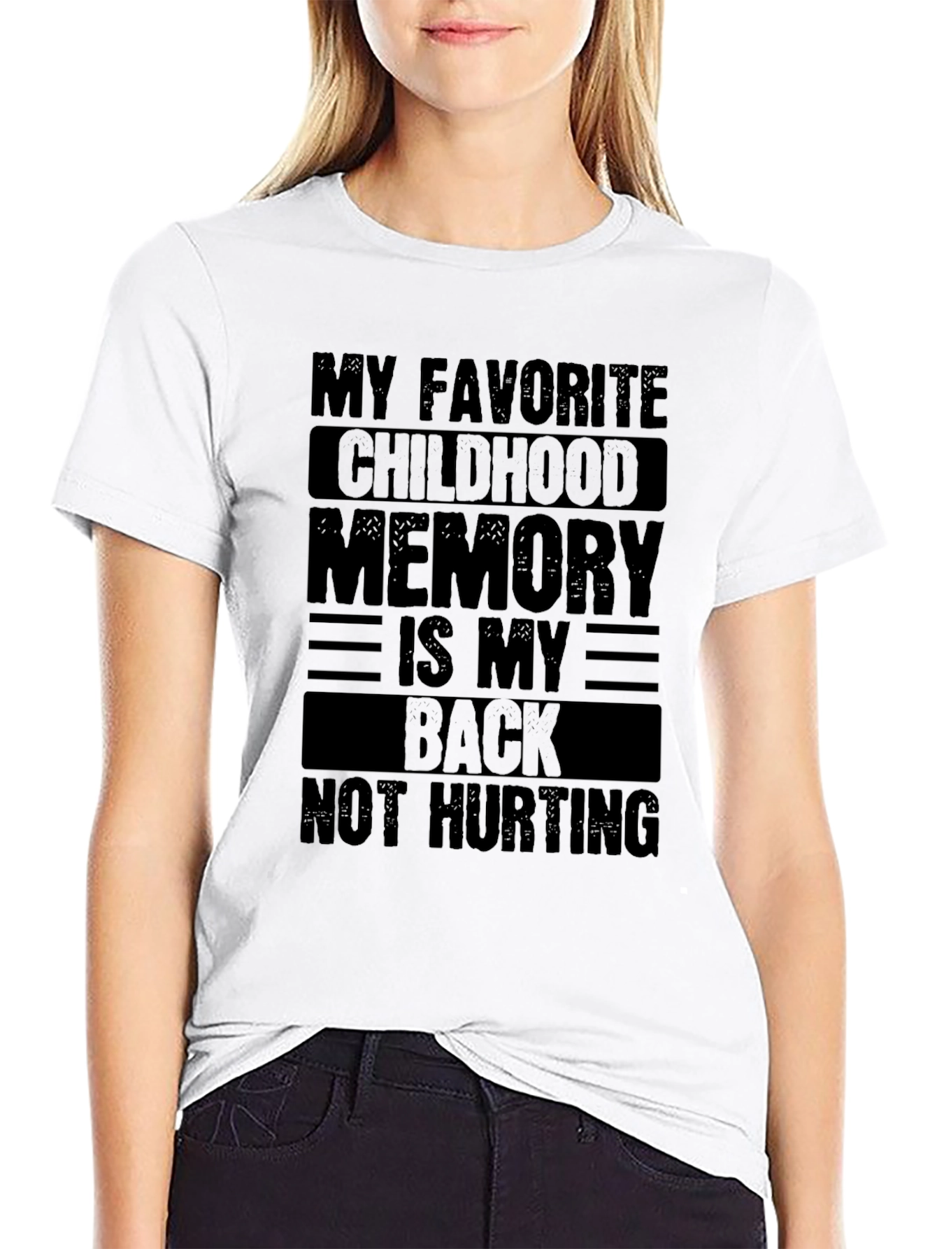 Black Funny My Favorite Childhood Memory T-Shirt view 9