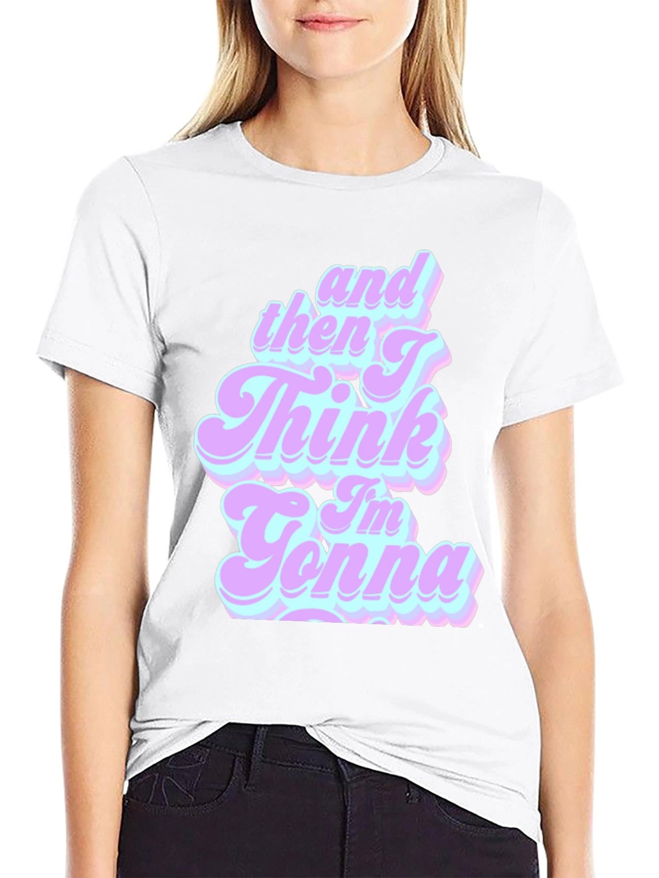 Black Retro "And Then I Think I'm Gonna" T-Shirt view 9