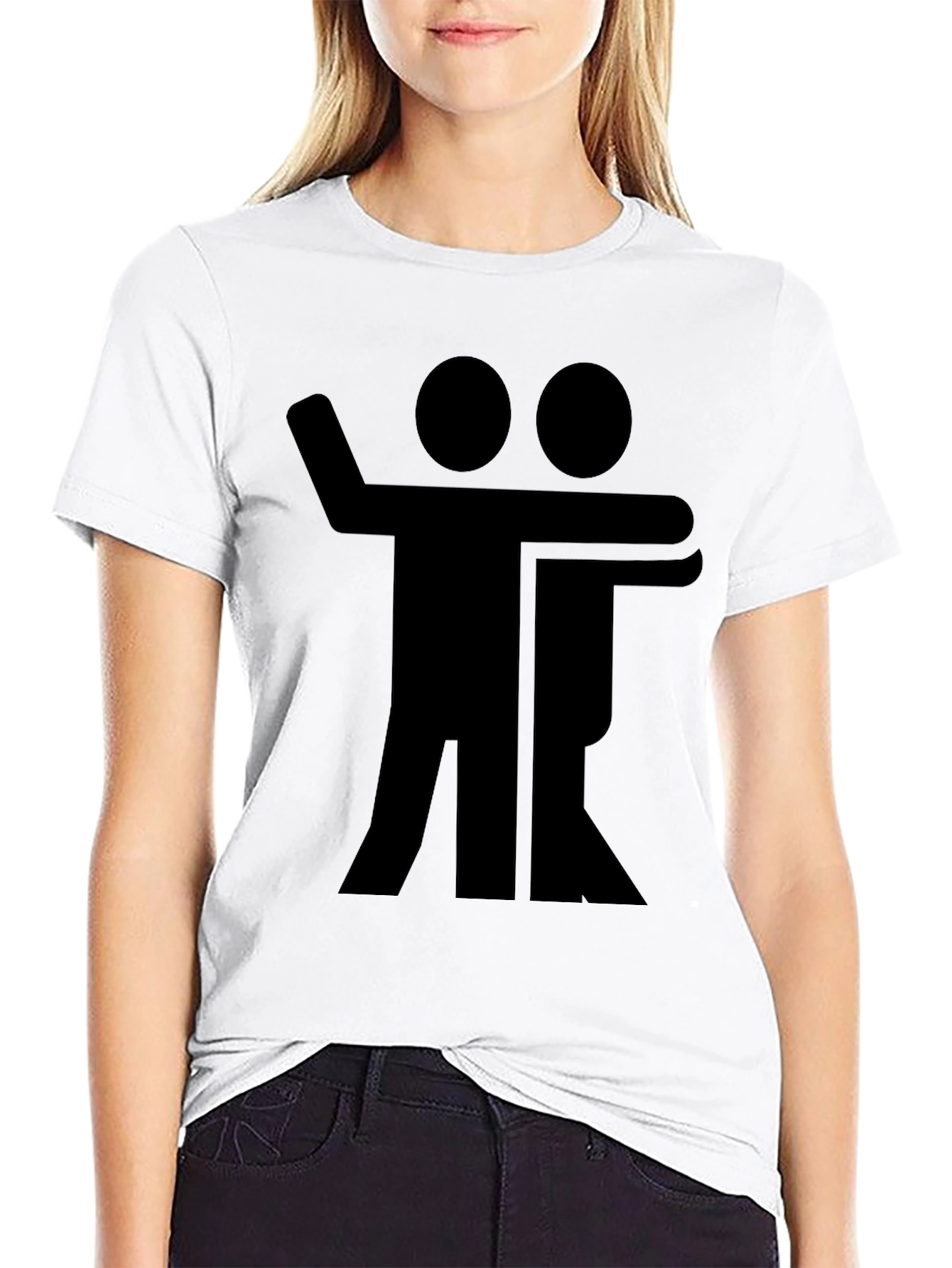 Black Black Graphic Tee - Hugging Figures Design view 9