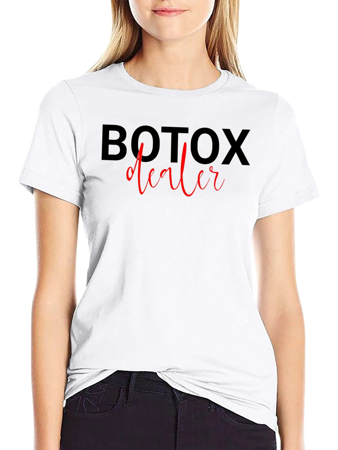 Black Botox Dealer Graphic T-Shirt -  Funny Medical Aesthetician Tee view 9