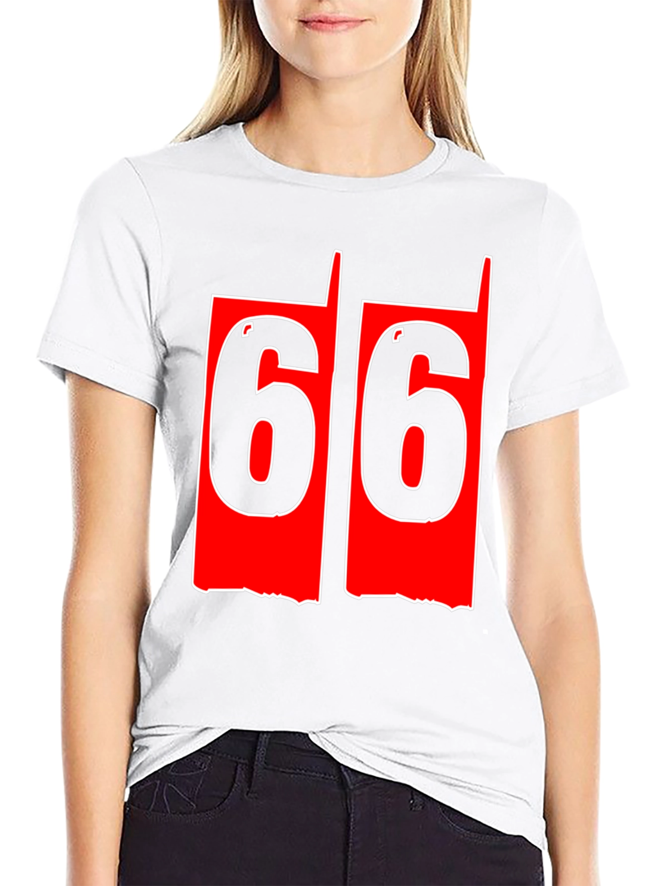 Black Men's 66 Graphic Tee - Bold Number Print view 9