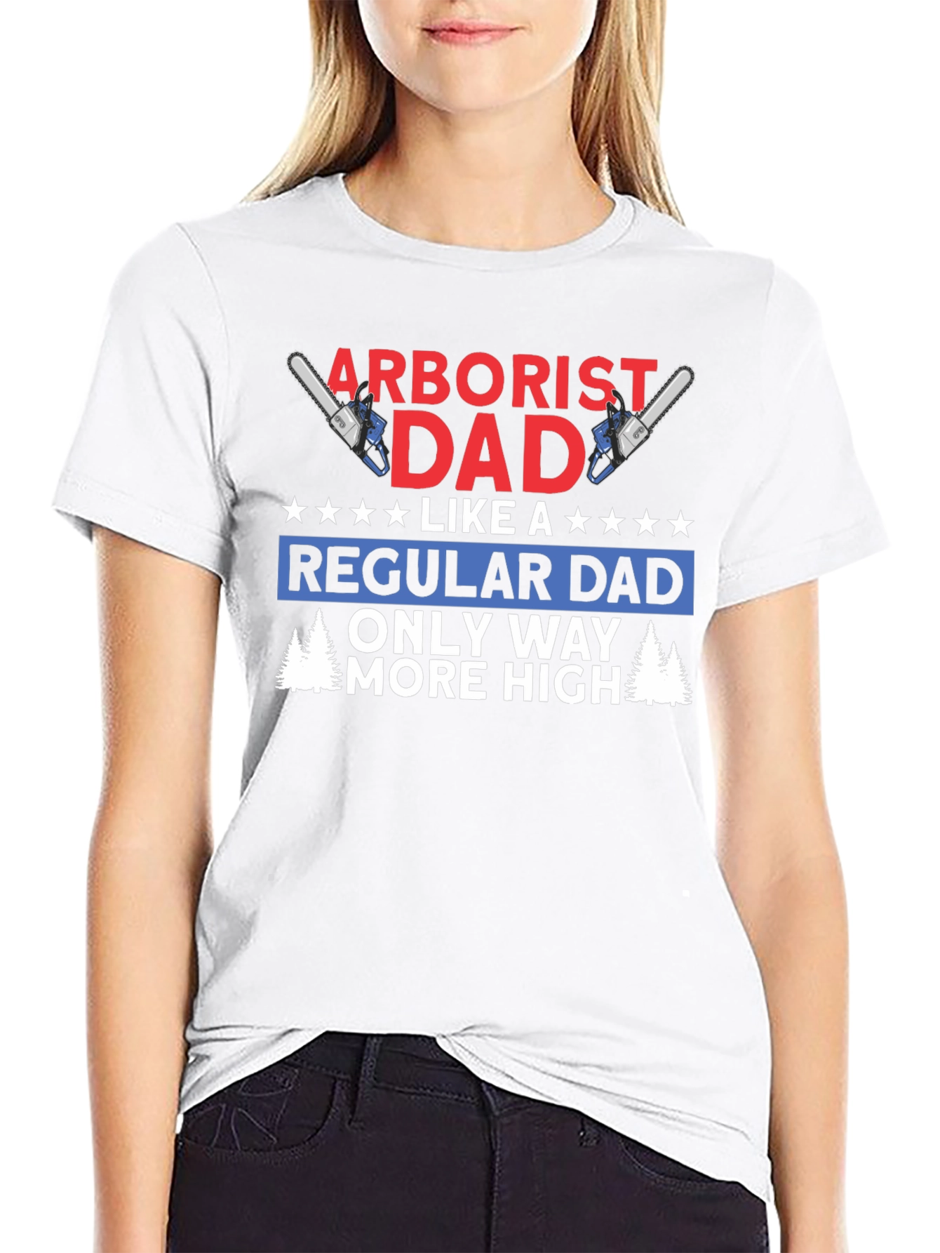 Black Arborist Dad T-Shirt - Funny Tree Worker Gift view 9