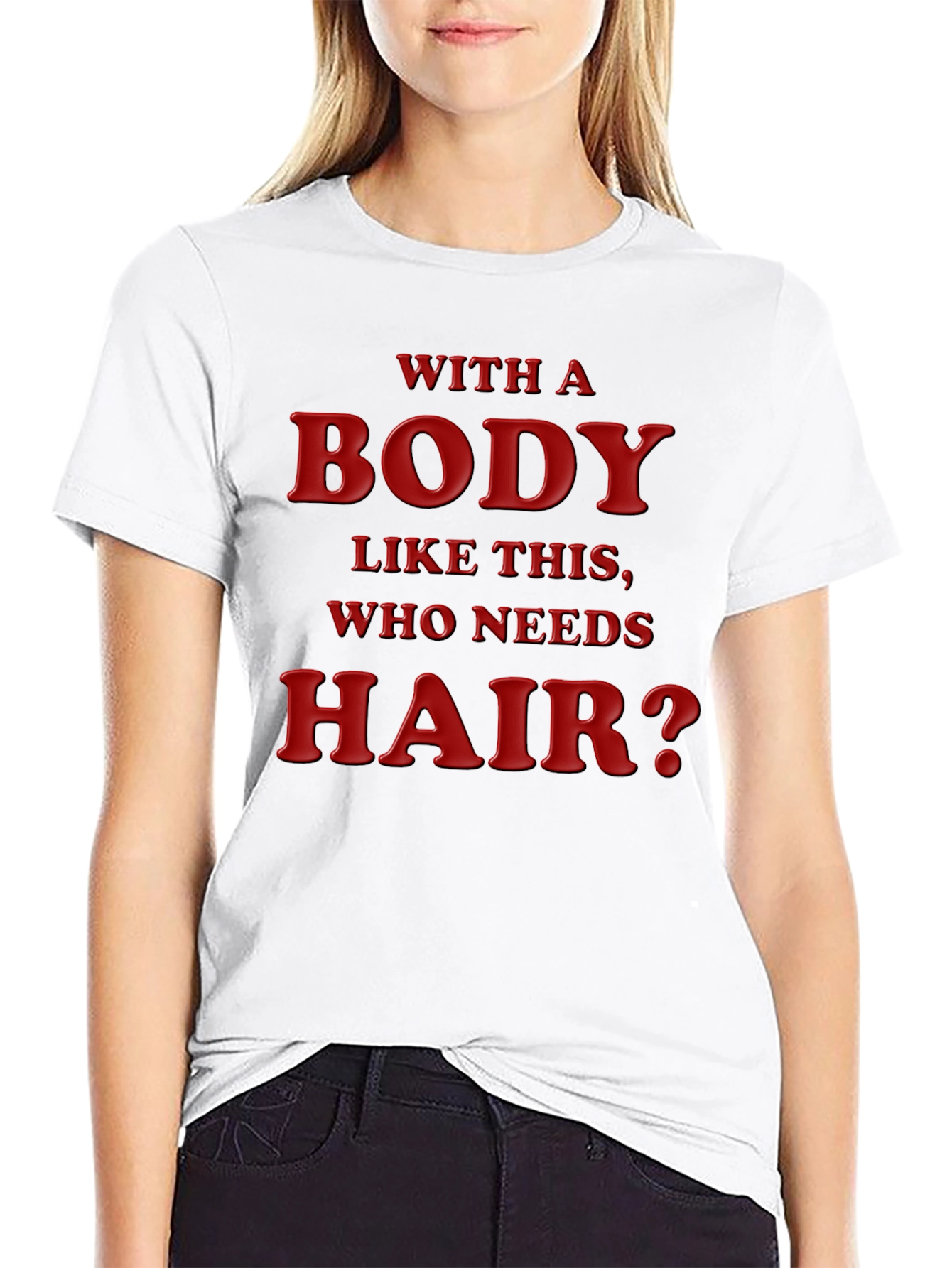 Black Humorous Baldness Acceptance T-Shirt view 9