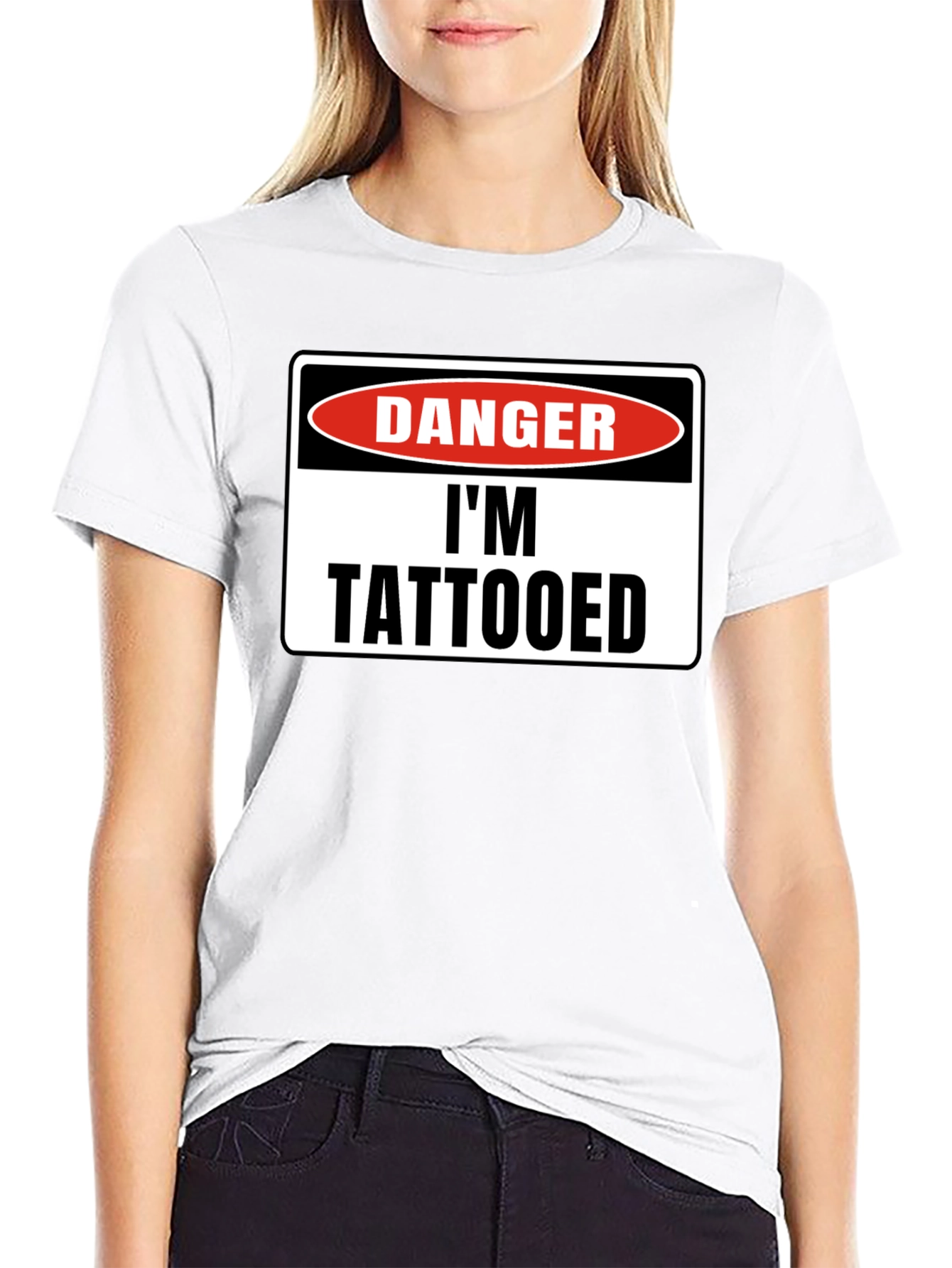 Danger I'm Tattooed Novelty Graphic T-Shirt - 9