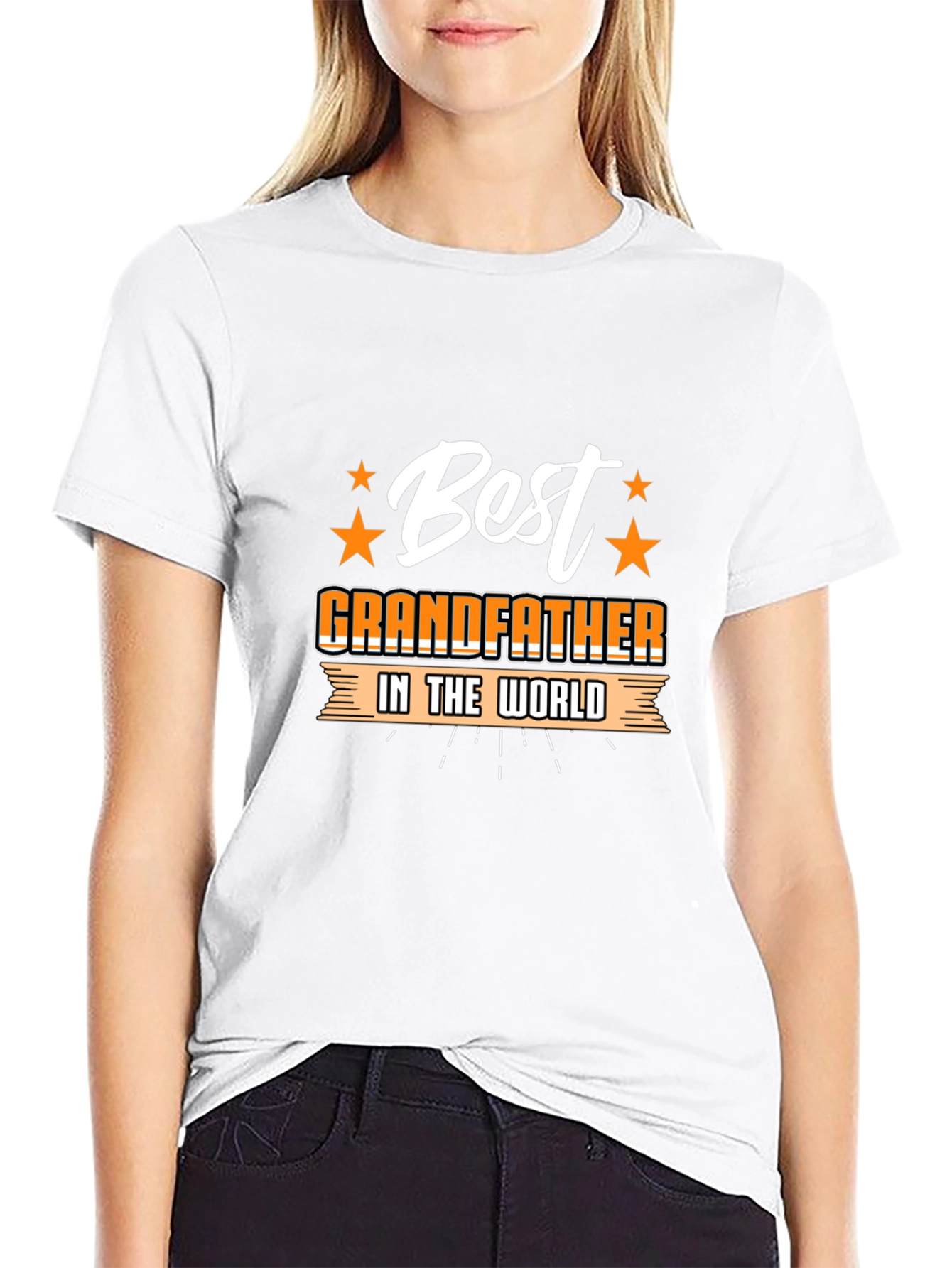 Black Best Grandfather T-Shirt - Black, Graphic Tee view 9