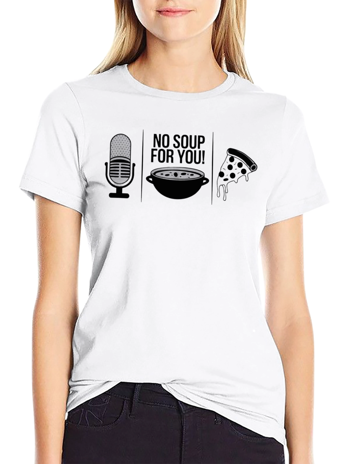 Black No Soup For You T-Shirt view 9