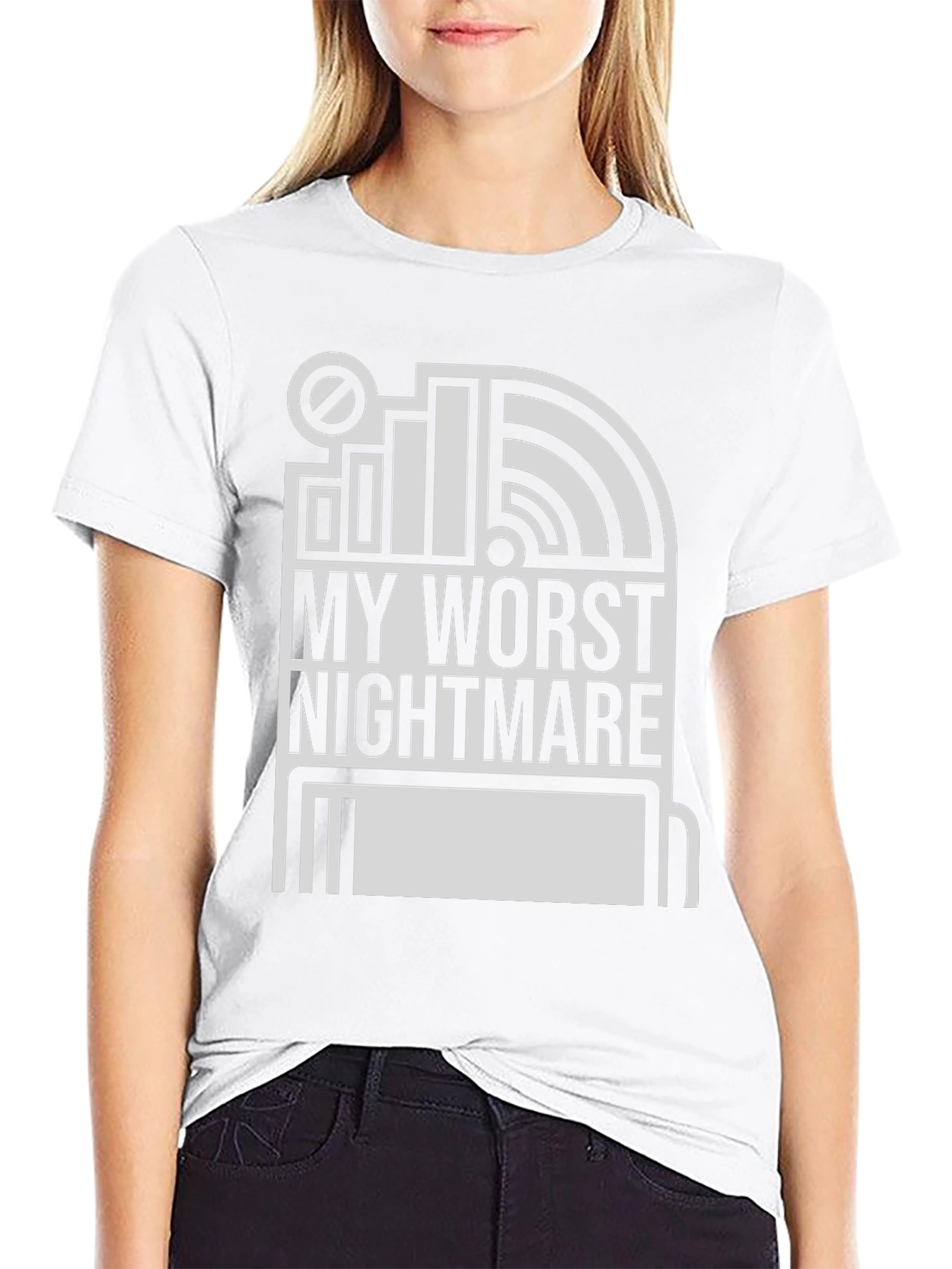 Black My Worst Nightmare Graphic T-Shirt - Tech Humor Tee view 9