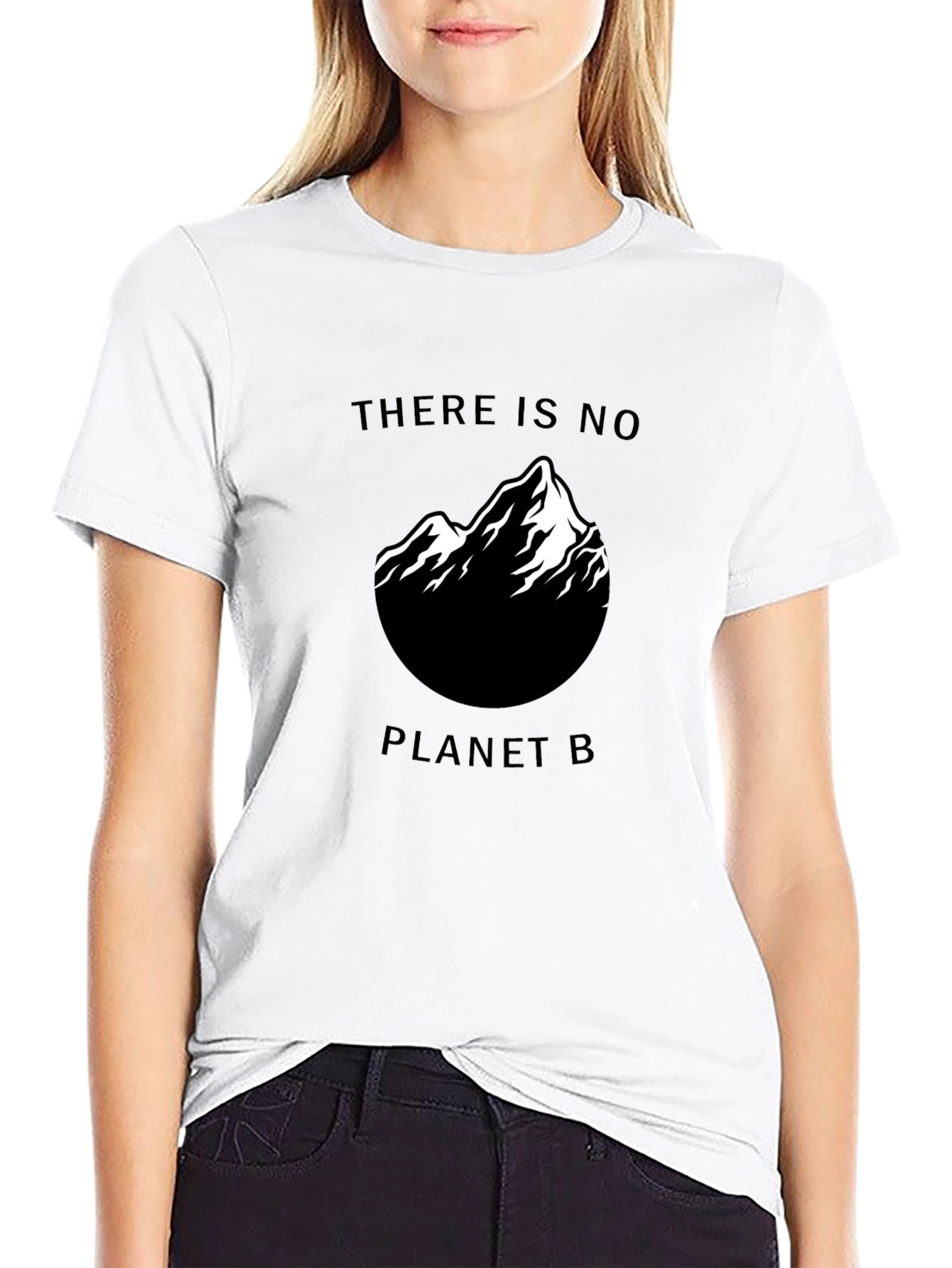 Black Eco-Friendly "There Is No Planet B" Graphic Tee view 9