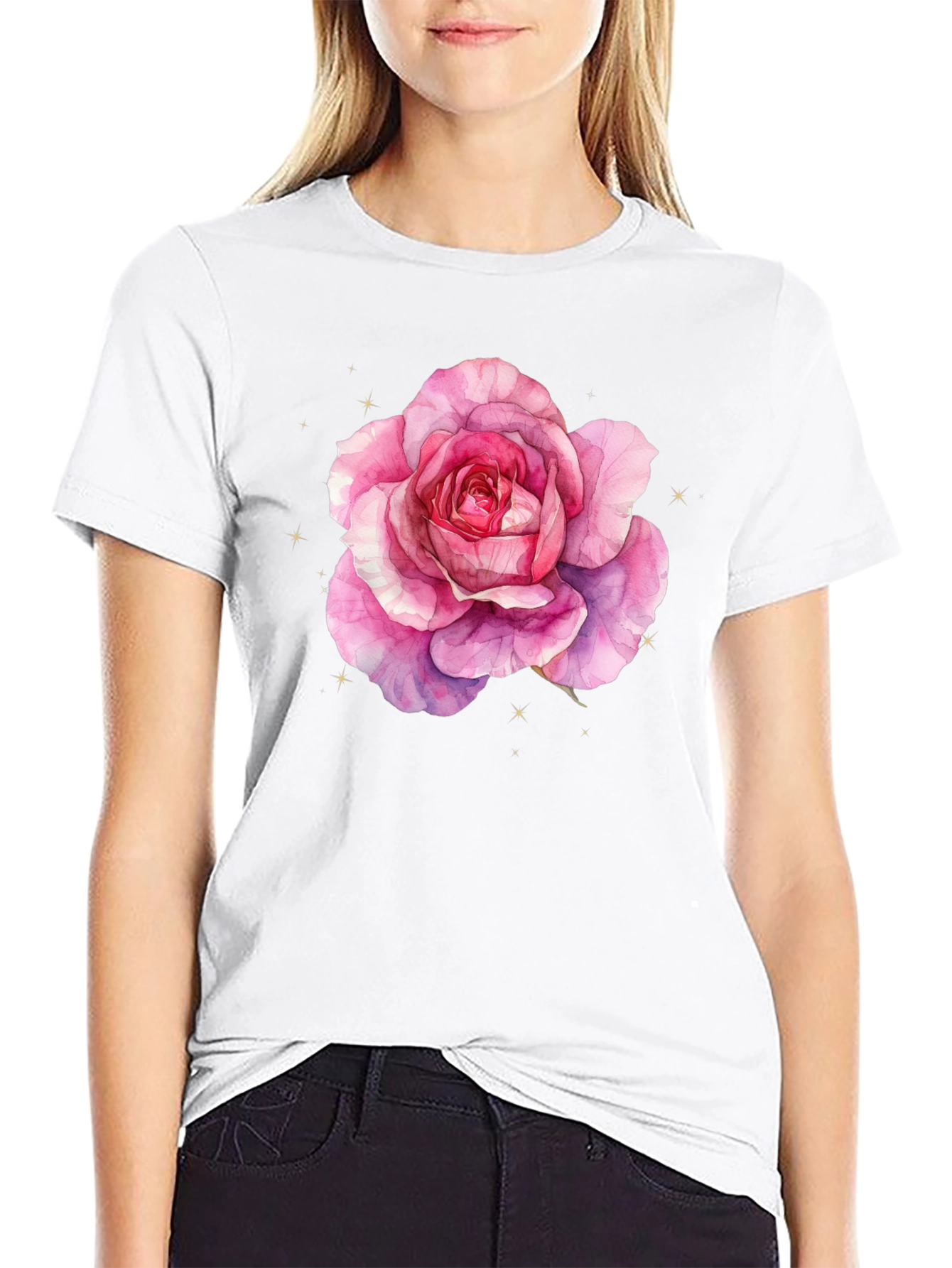 Black Rose Graphic T-Shirt - Soft Style view 9