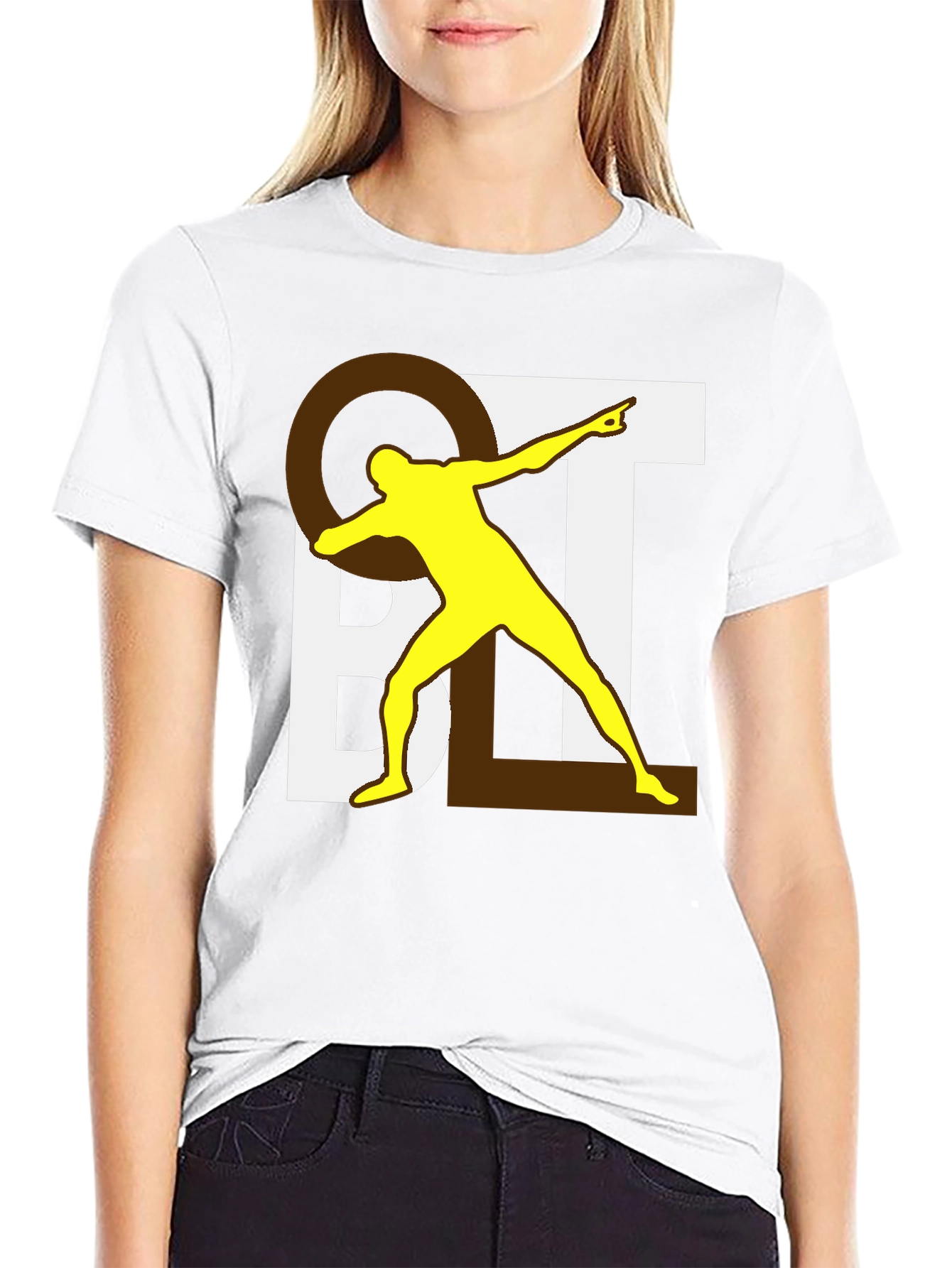 Black Novelty Graphic Tee - QBL Dabbing Player Black T-Shirt view 9