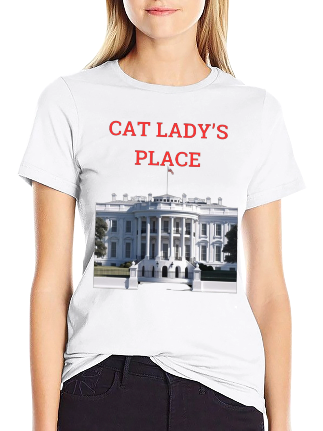 Black Cat Lady's Place T-Shirt - Novelty Tee view 9