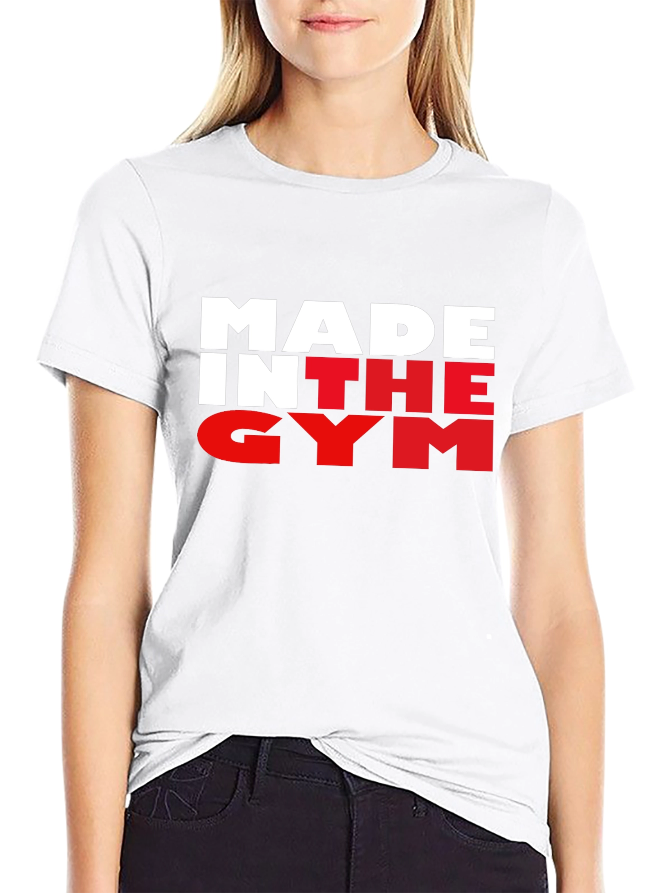 Black Made In The Gym Black T-Shirt Fitness Apparel view 9