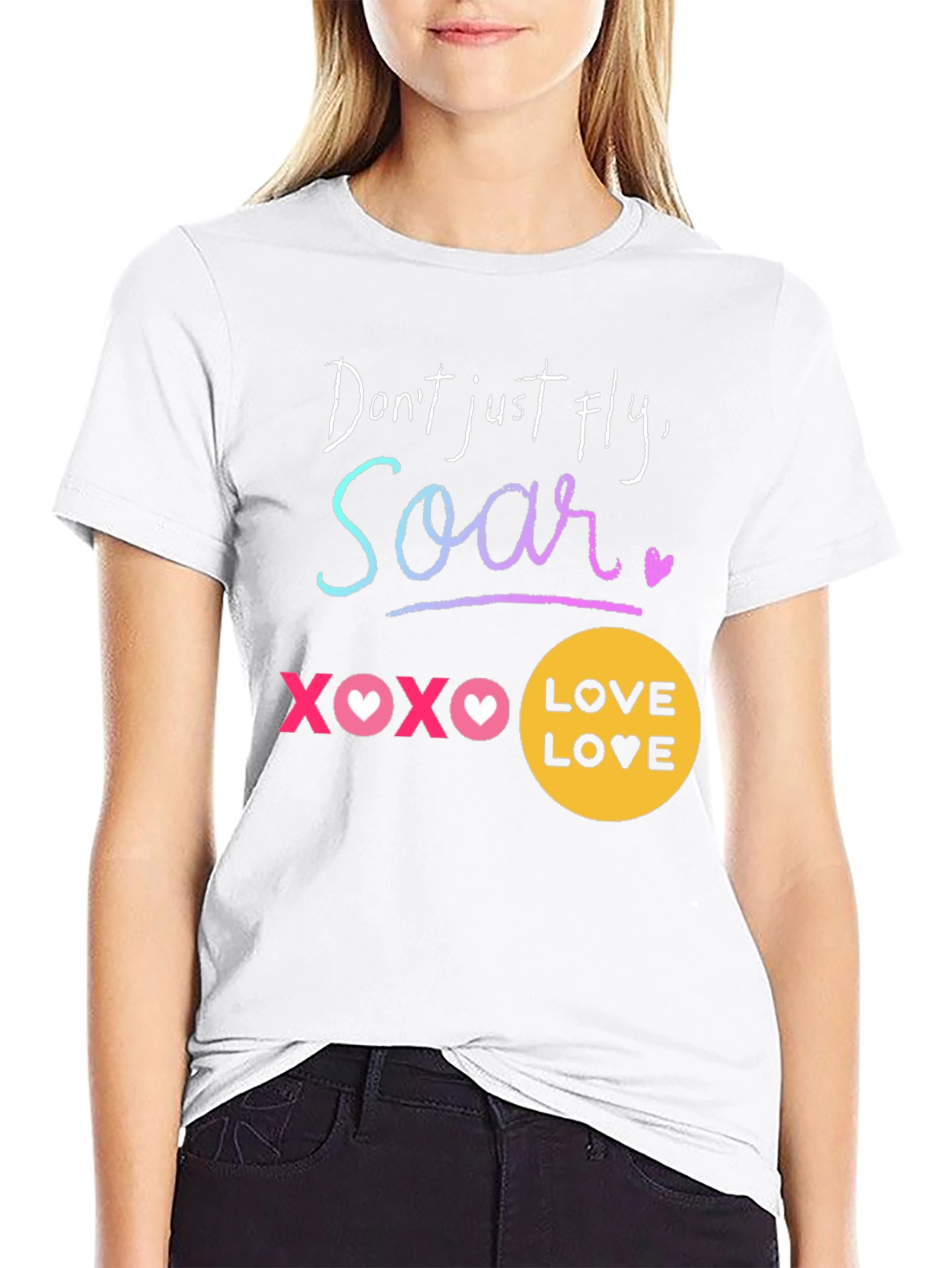 Black Inspirational Soar Graphic Tee -  Black view 9