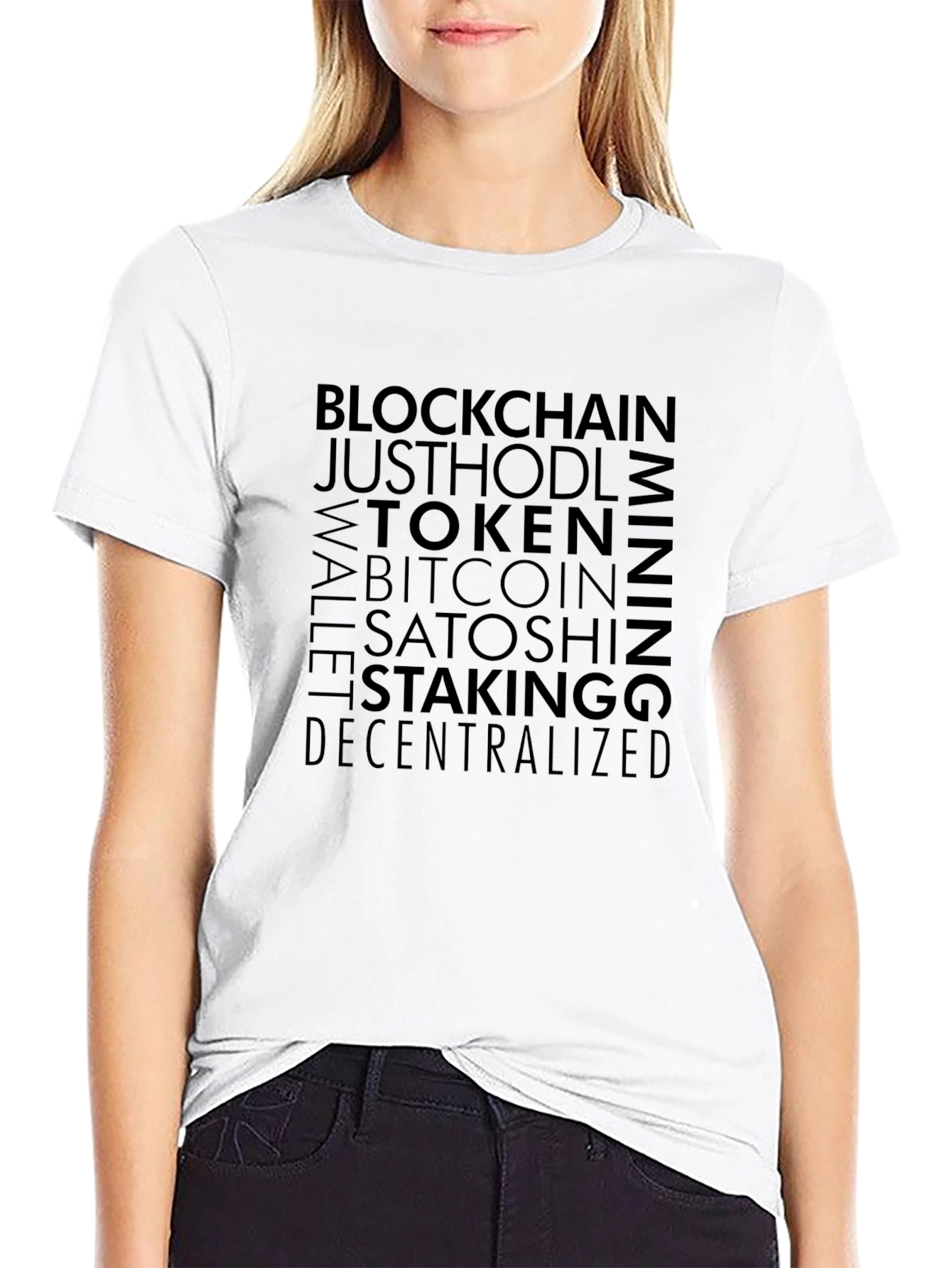 Black Crypto Enthusiast Tee: Blockchain Bitcoin Mining Design view 9