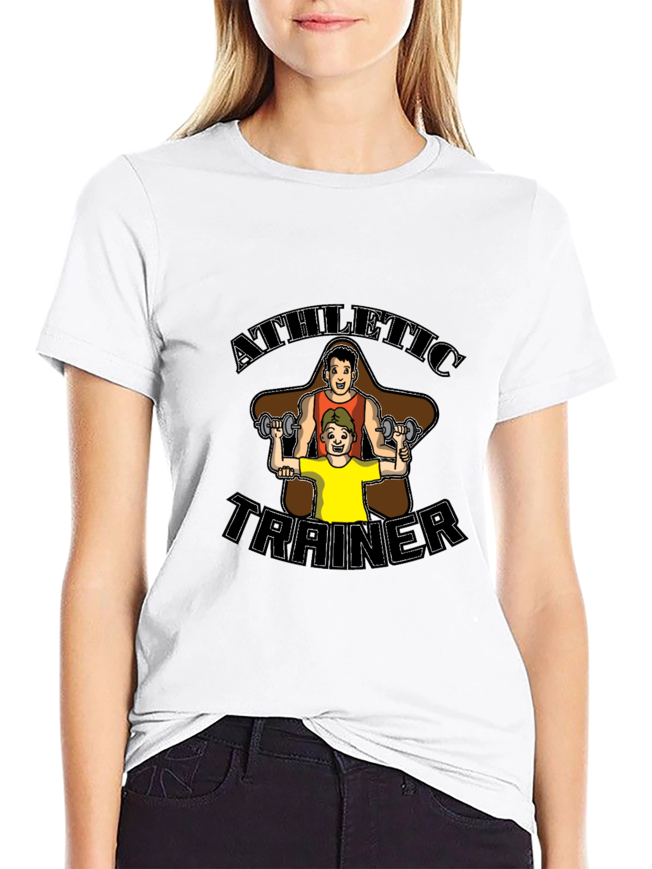 Black Athletic Trainer Graphic Tee - Black Unisex view 9
