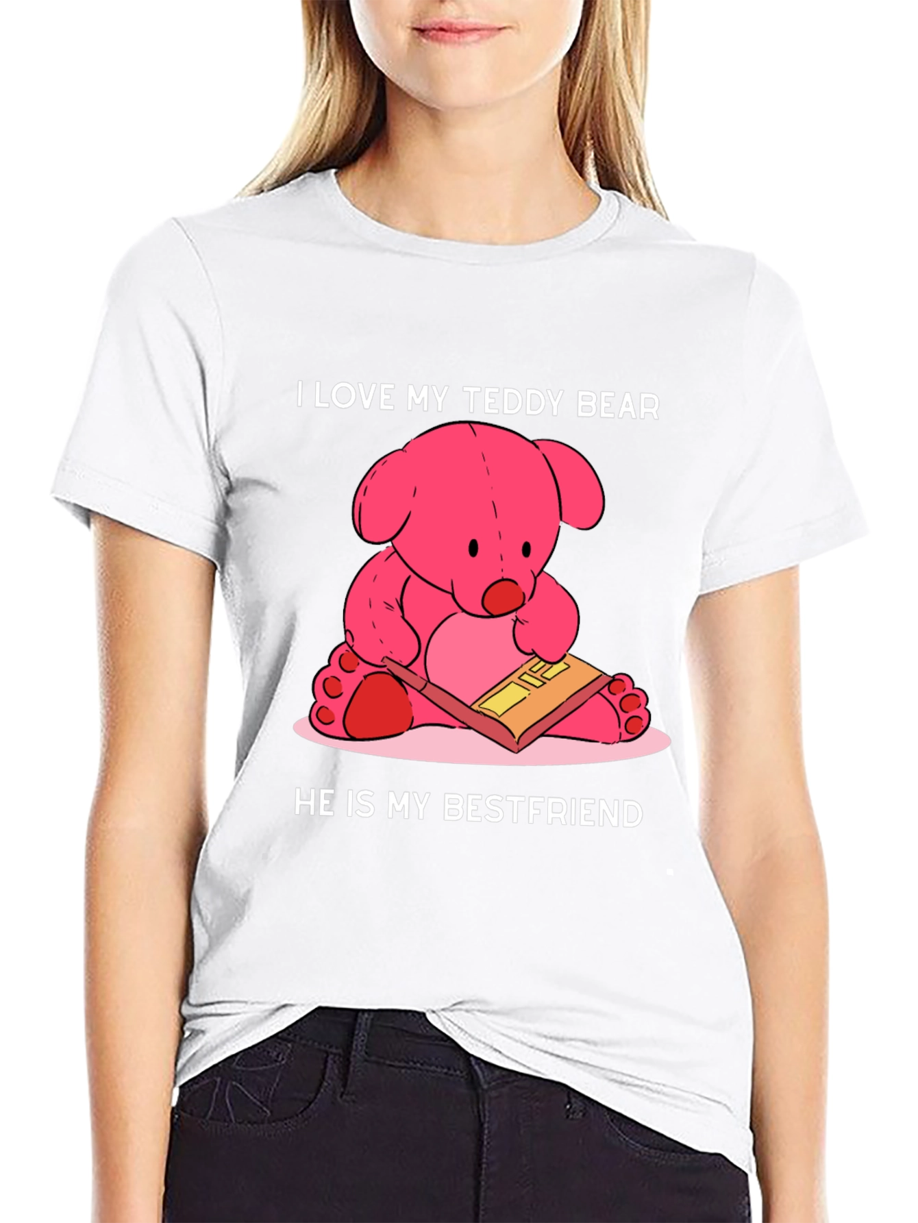 Black Teddy Bear Best Friend T-Shirt view 9