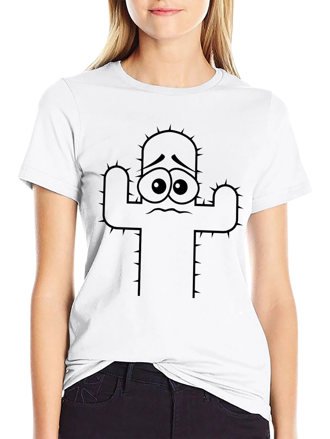 Sad Cactus T-Shirt - Funny Graphic Tee - 9