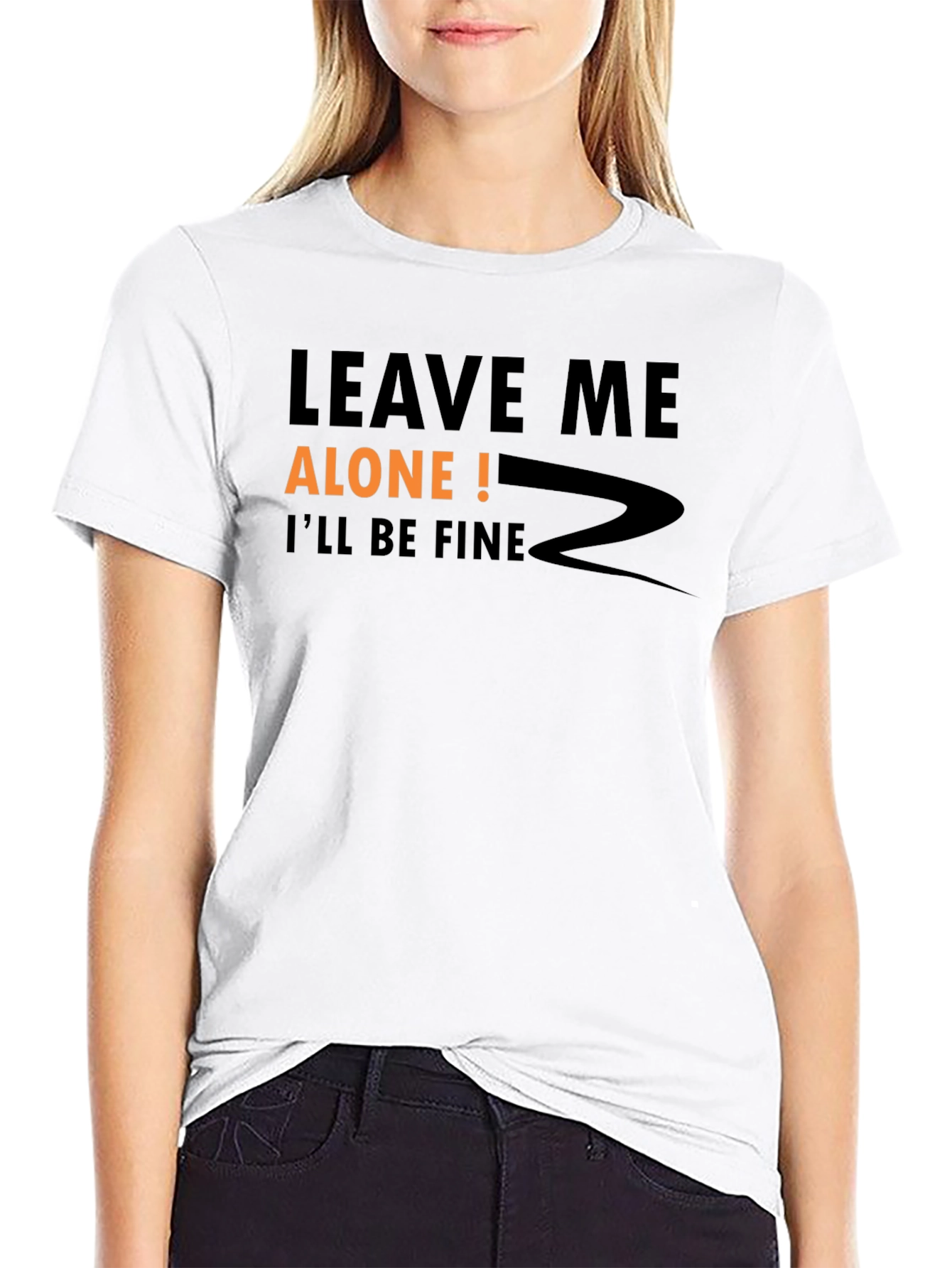Black Leave Me Alone Graphic Tee view 9