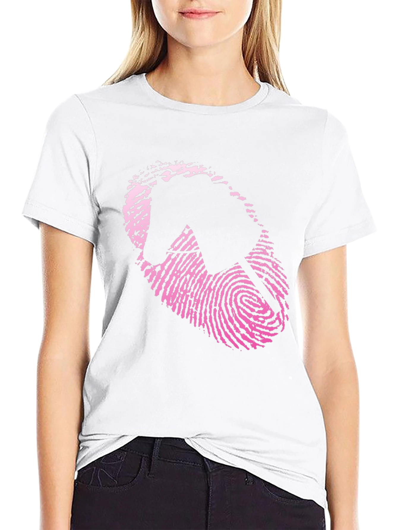 Black Fingerprint Horse Graphic Tee - Black view 9