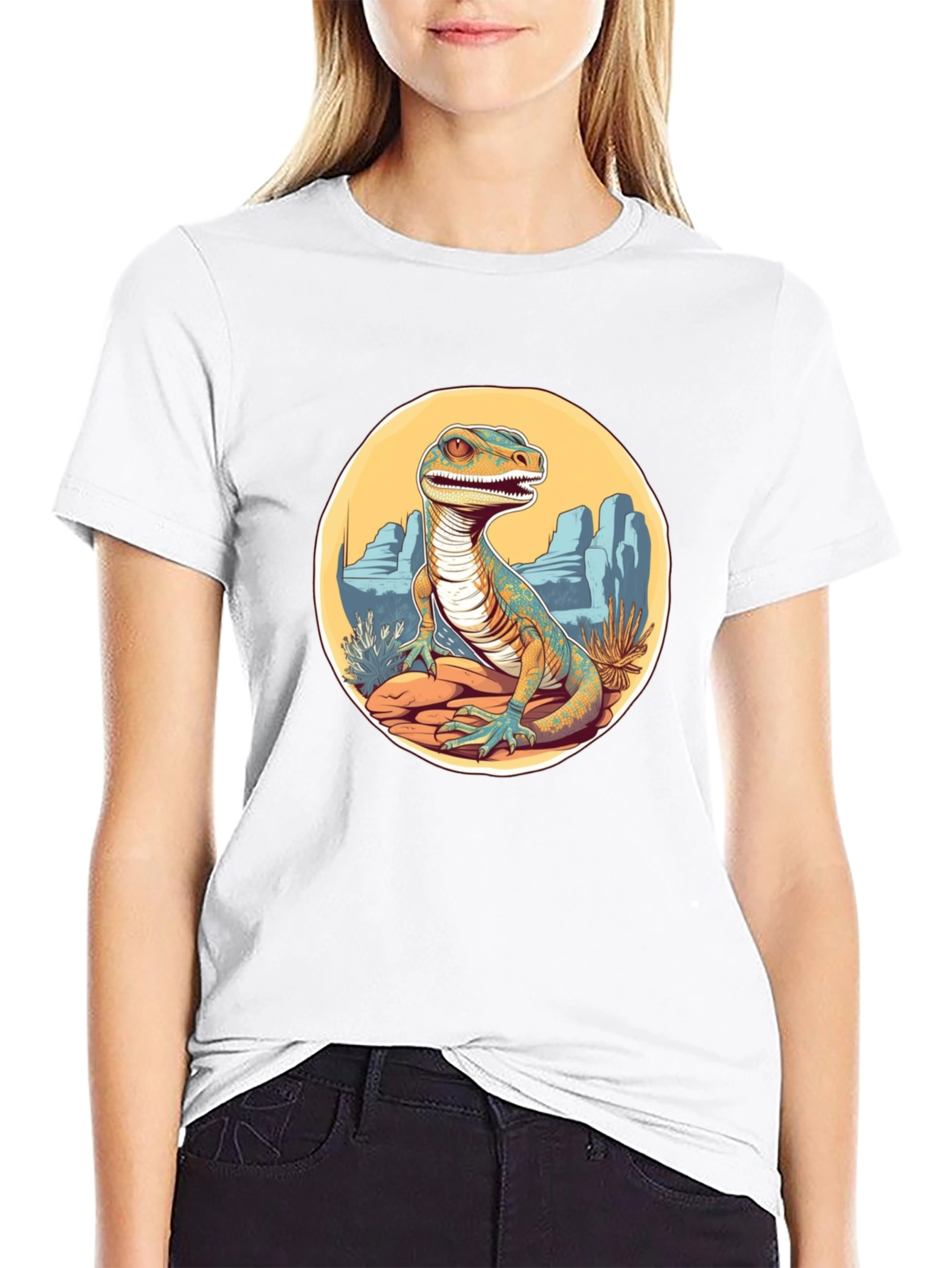 Black Dino Desert T-Shirt - Black view 9