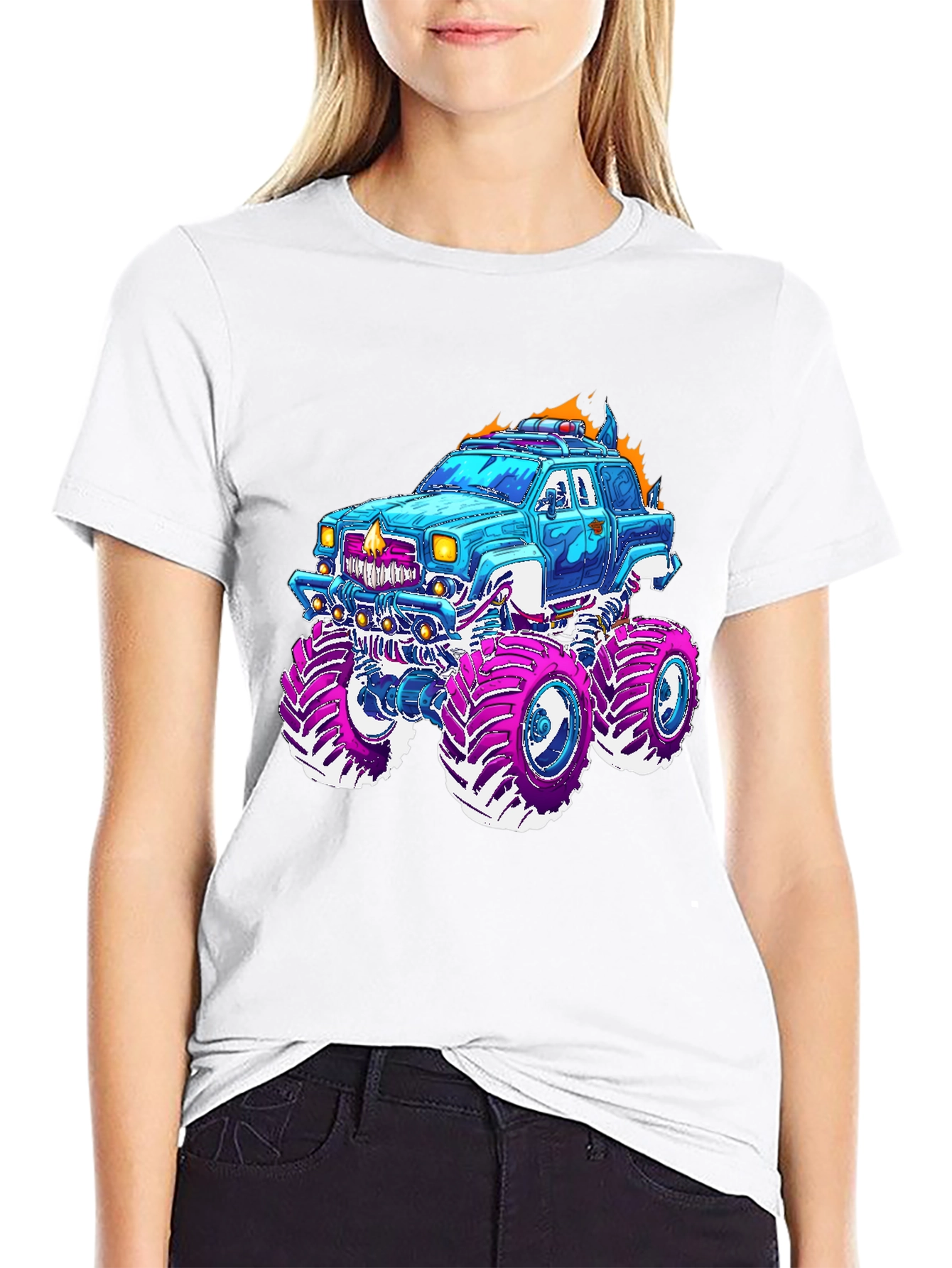 Black Monster Truck Graphic Tee - Cool Design! view 9