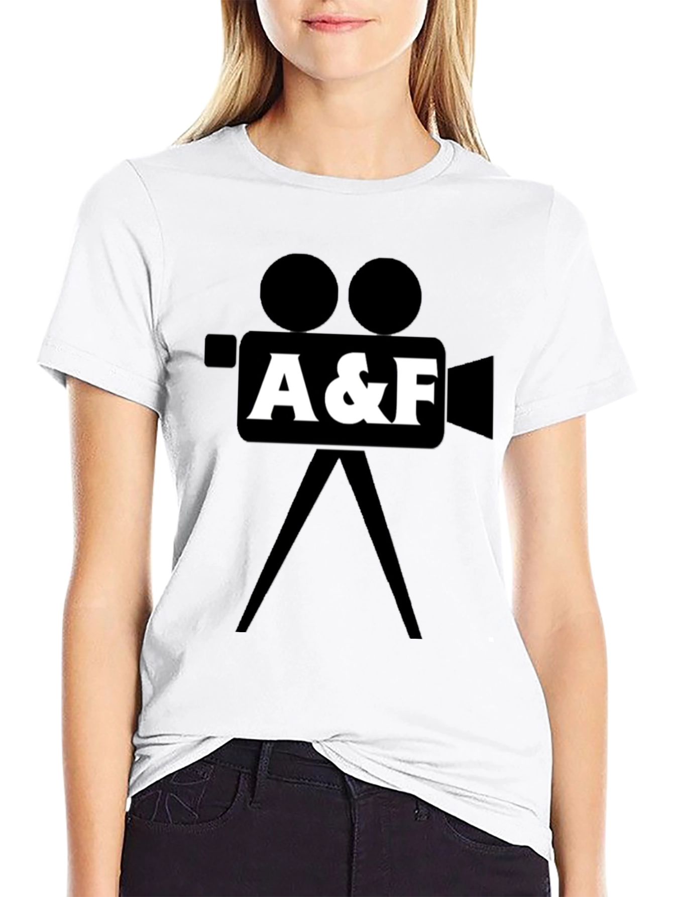 Black A&F Camera Graphic T-Shirt - Black view 9