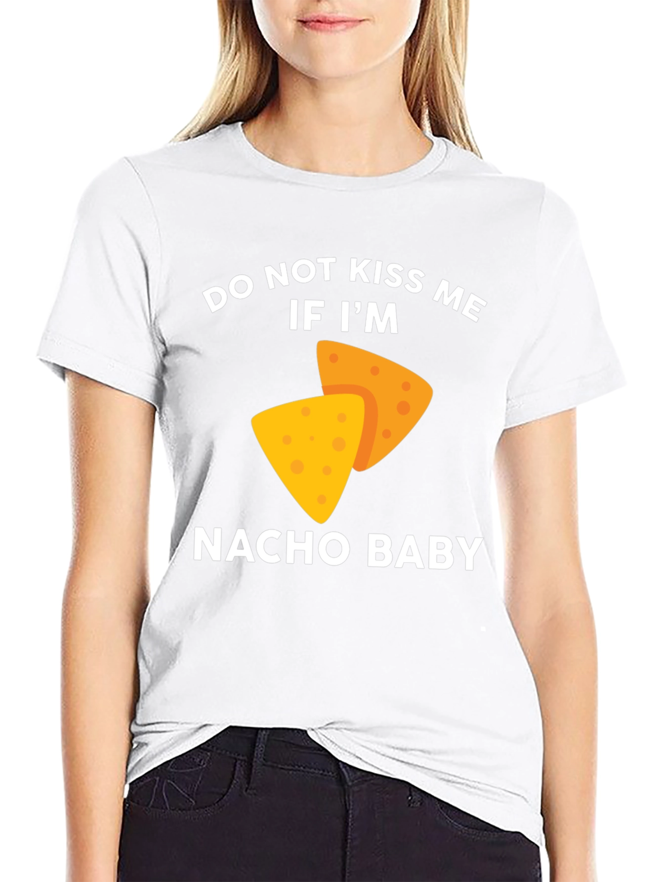 Black Do Not Kiss Me If I'm Nacho Baby T-Shirt view 9