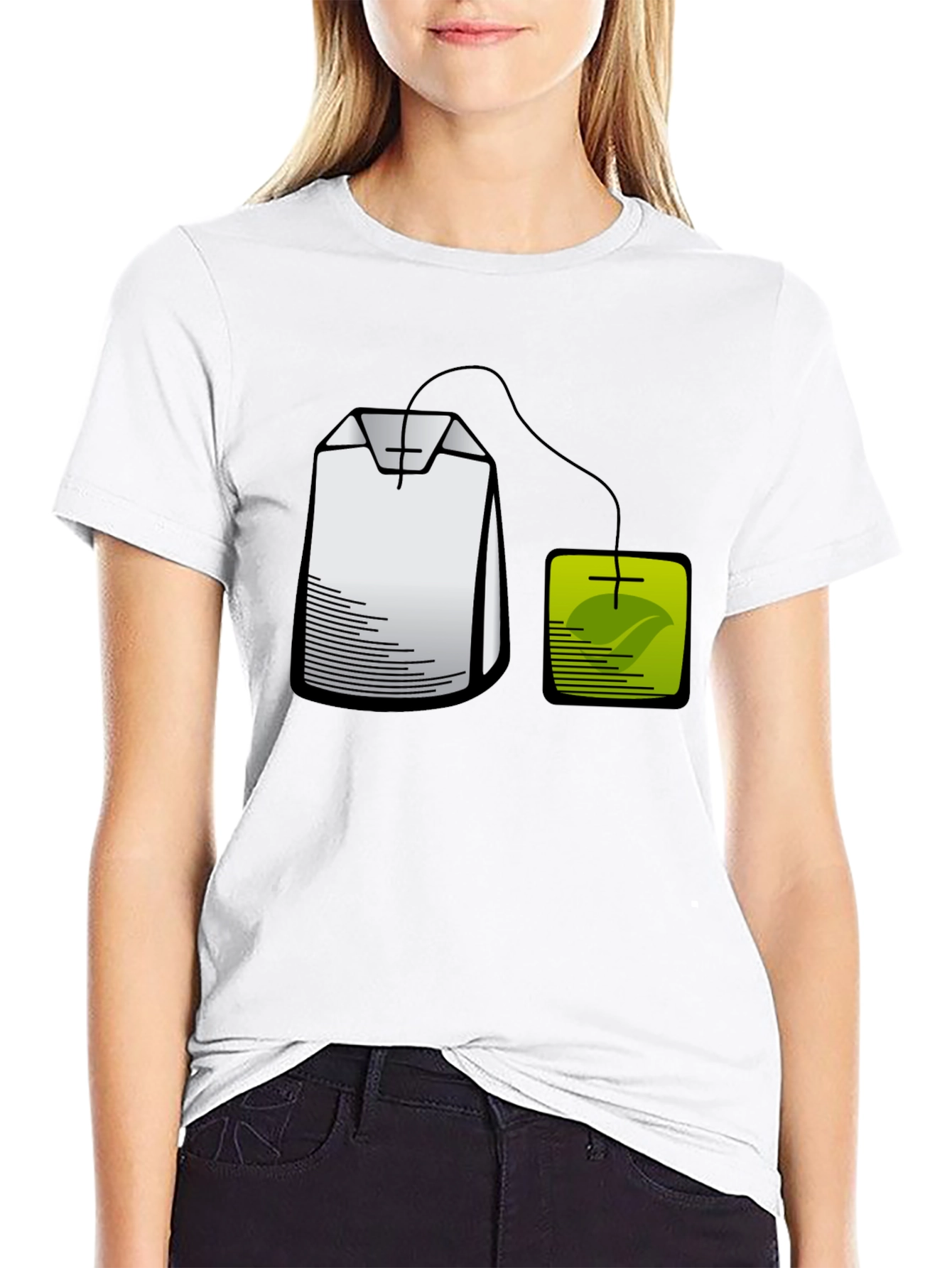 Black Tea Bag Graphic T-Shirt - Brewtiful Style! view 9