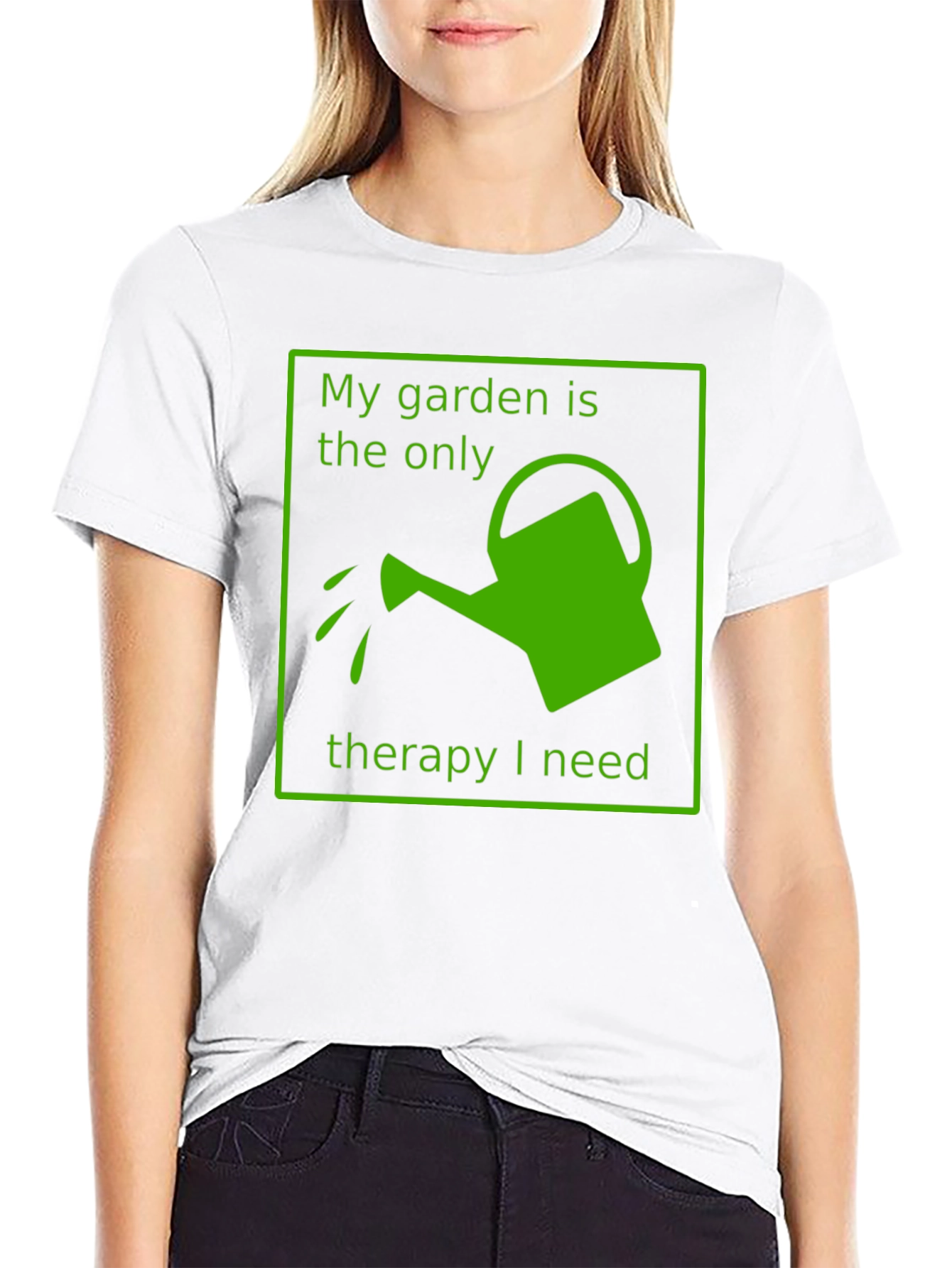 Black Gardening Therapy T-Shirt - My Garden is My Therapy view 9