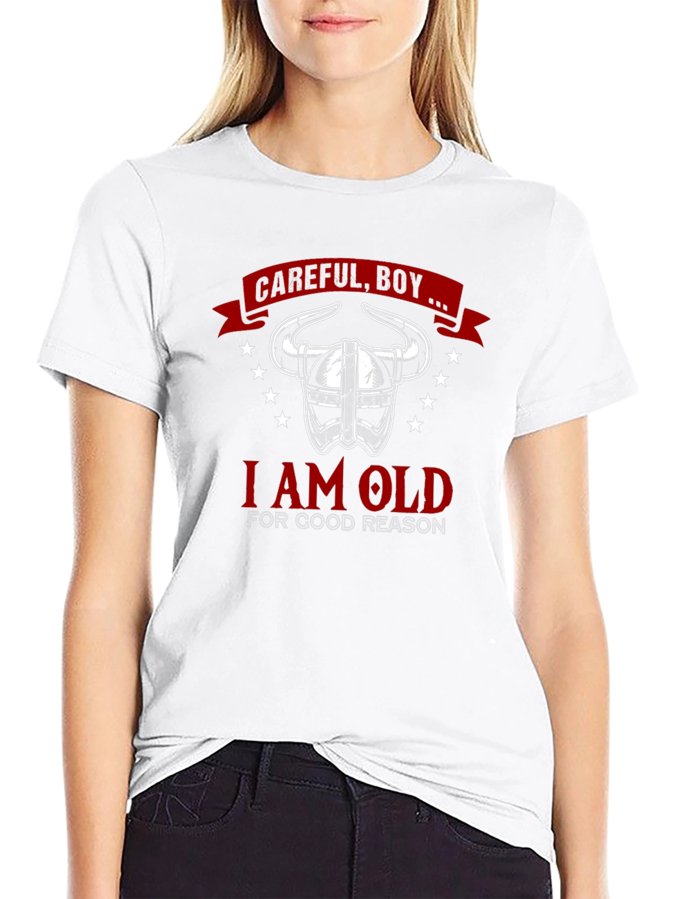 Black Careful, Boy, I Am Old for Good Reason T-Shirt view 9