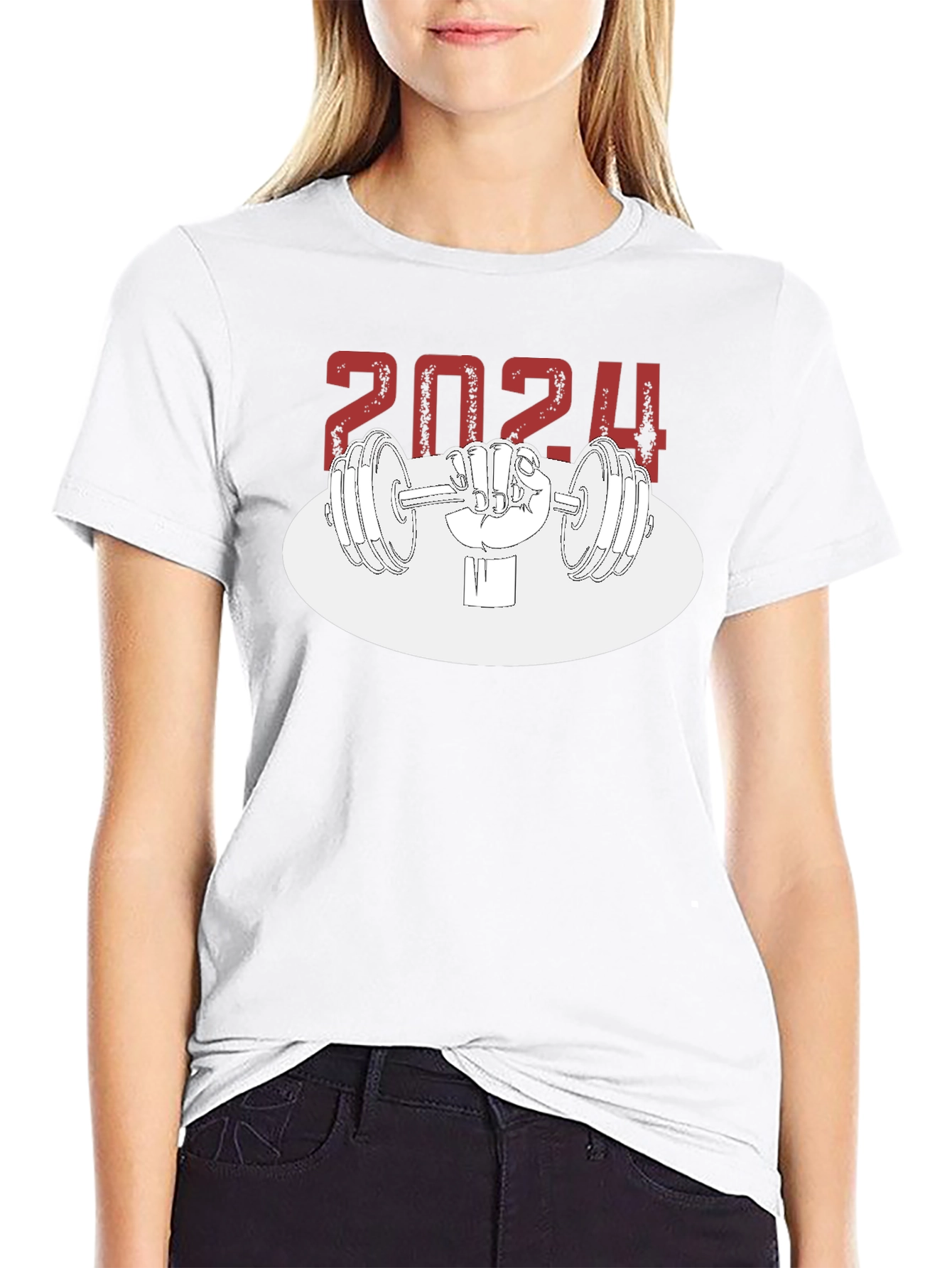 Black 2024 Weightlifting T-Shirt - Workout Ready! view 9