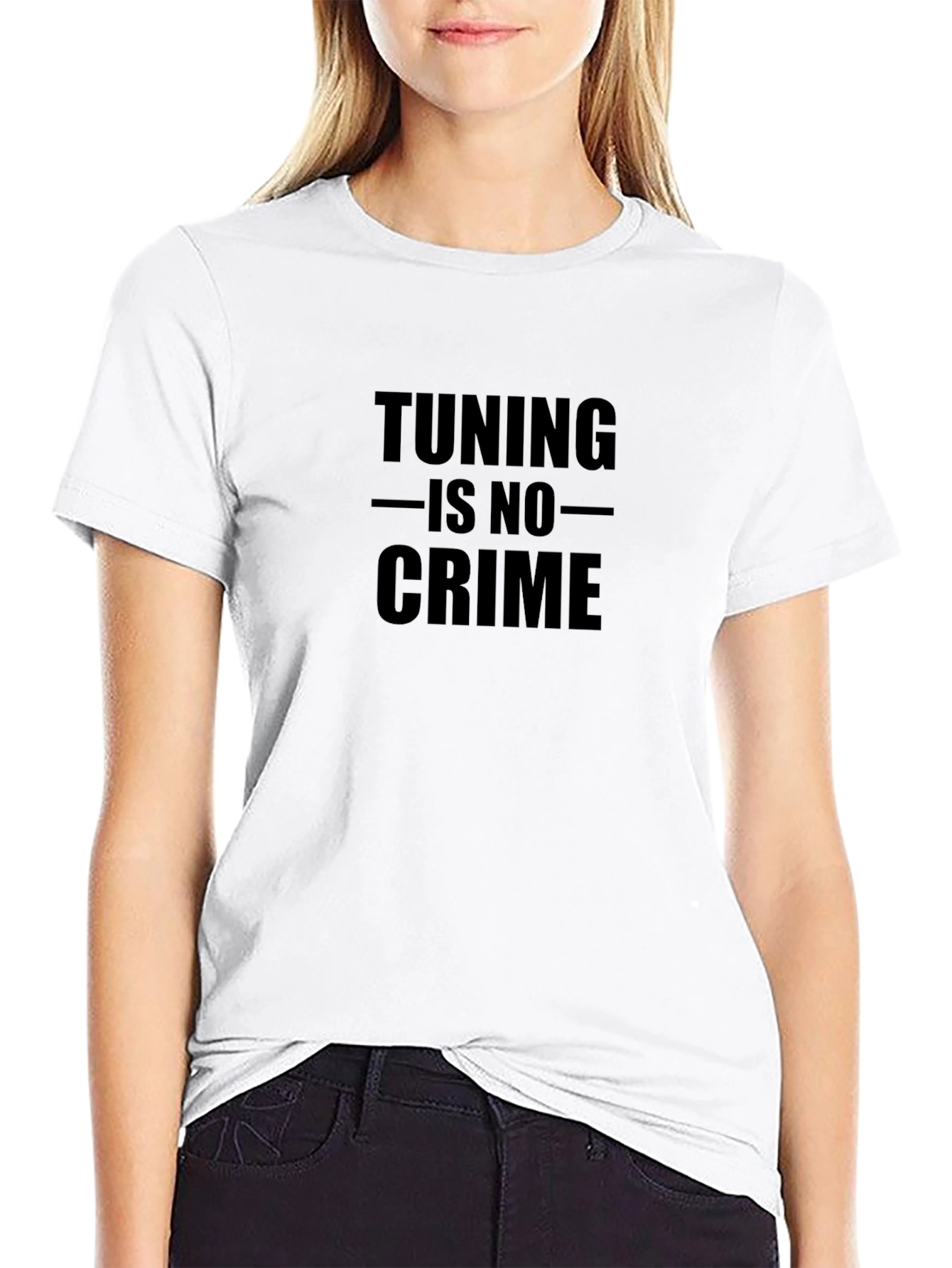 Black Tuning is No Crime Graphic Tee view 9