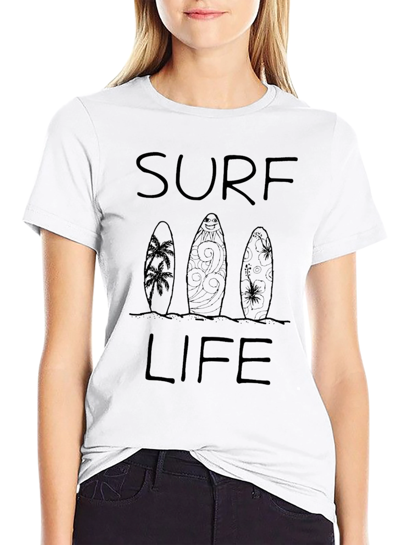 Black Surf Life Graphic Tee - Casual Comfort view 9