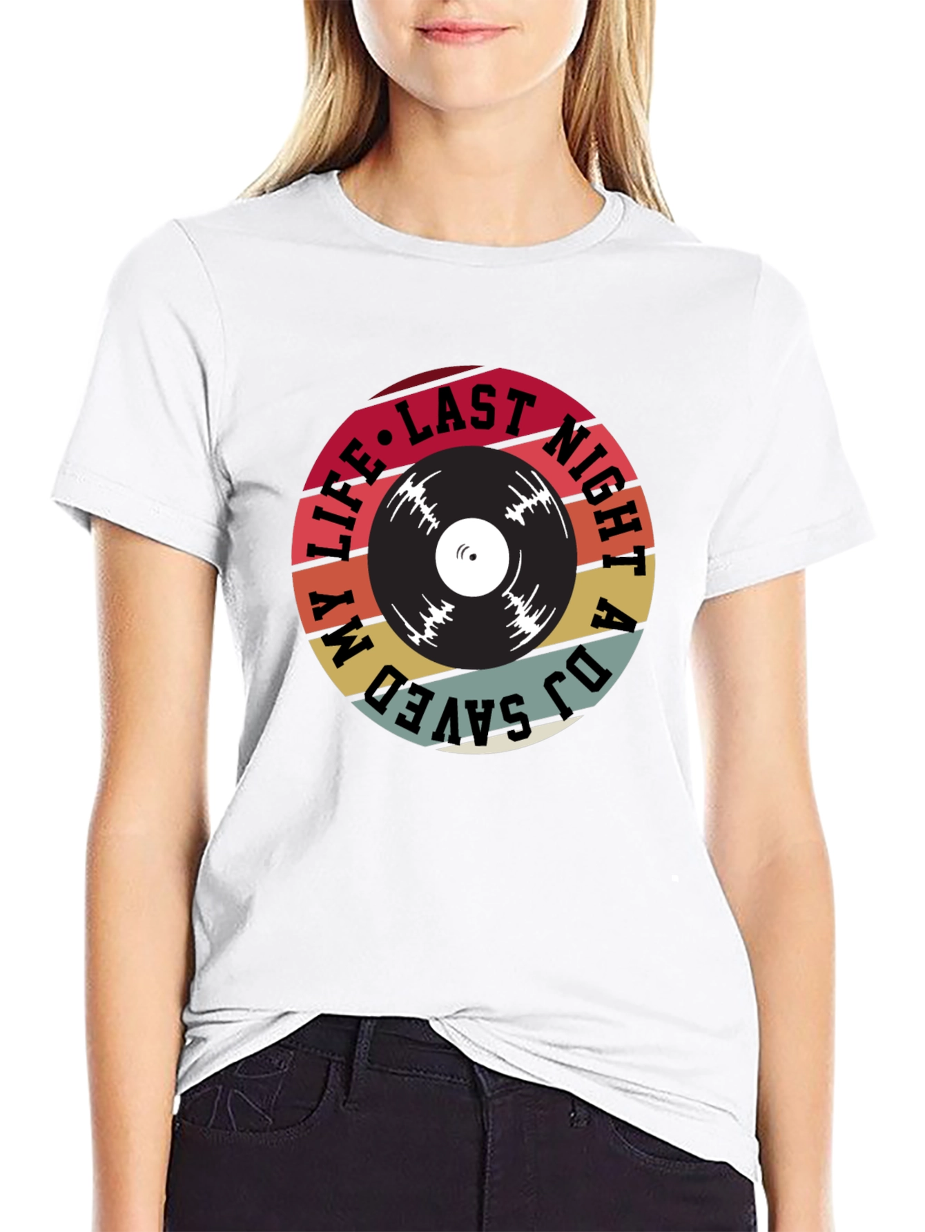 Black DJ Saved My Life Graphic Tee view 9