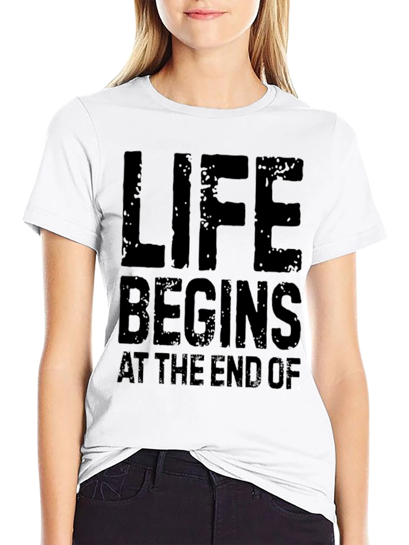 Black Life Begins At The End Of Black T-Shirt view 9