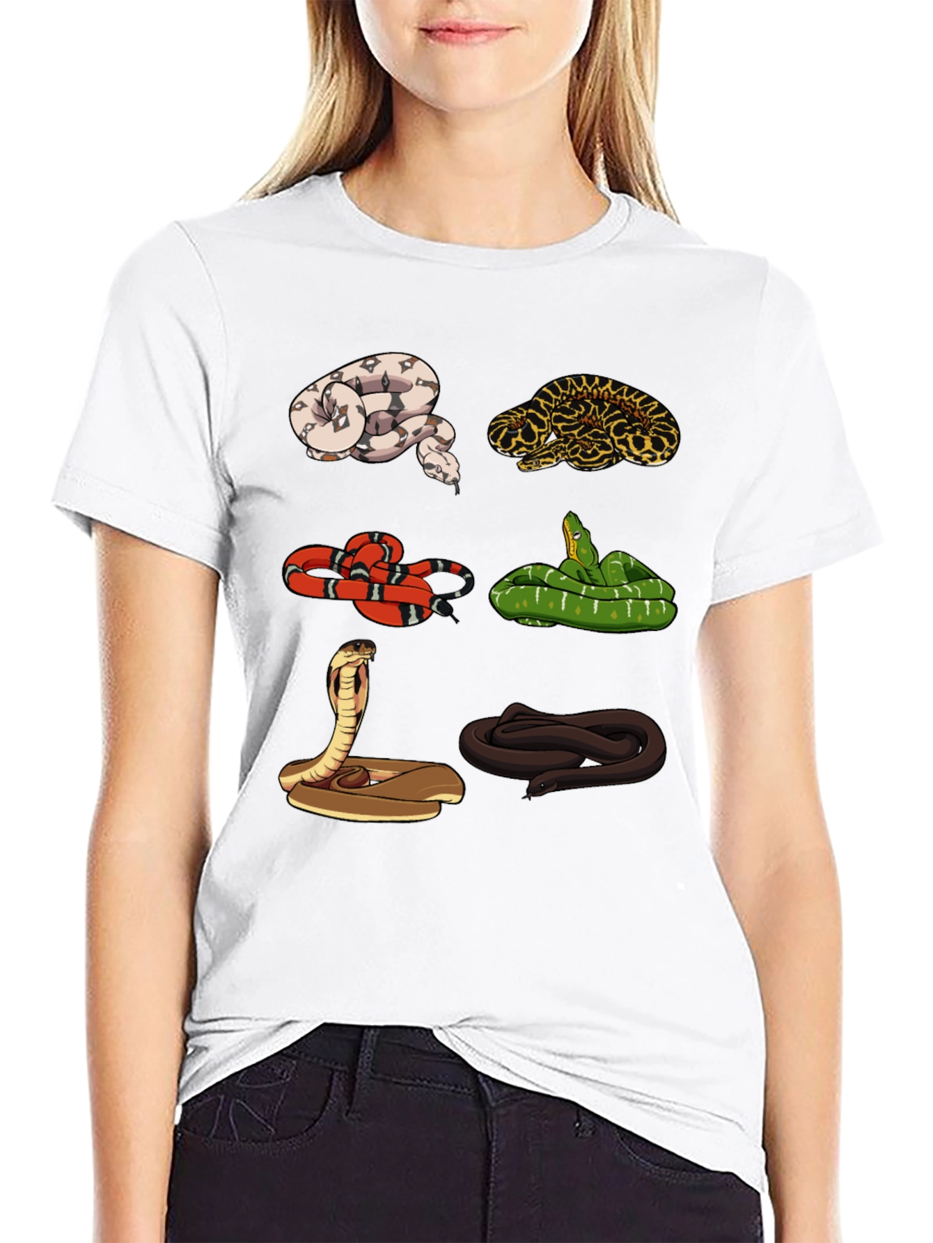 Black Snake Variety Graphic Tee - Reptile Lover Shirt view 9