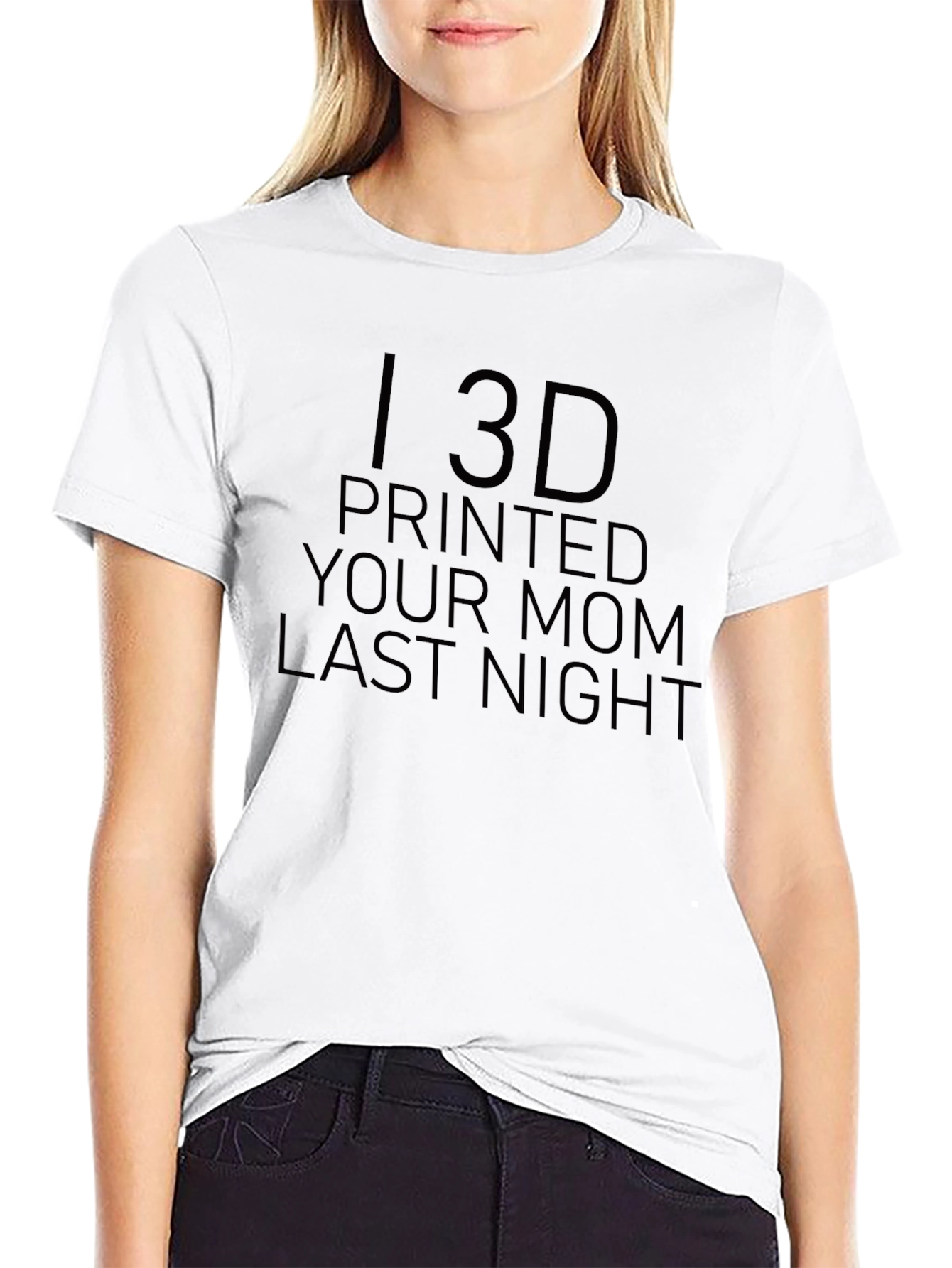 Black I 3D Printed Your Mom T-Shirt - Adult Humor Tee view 9