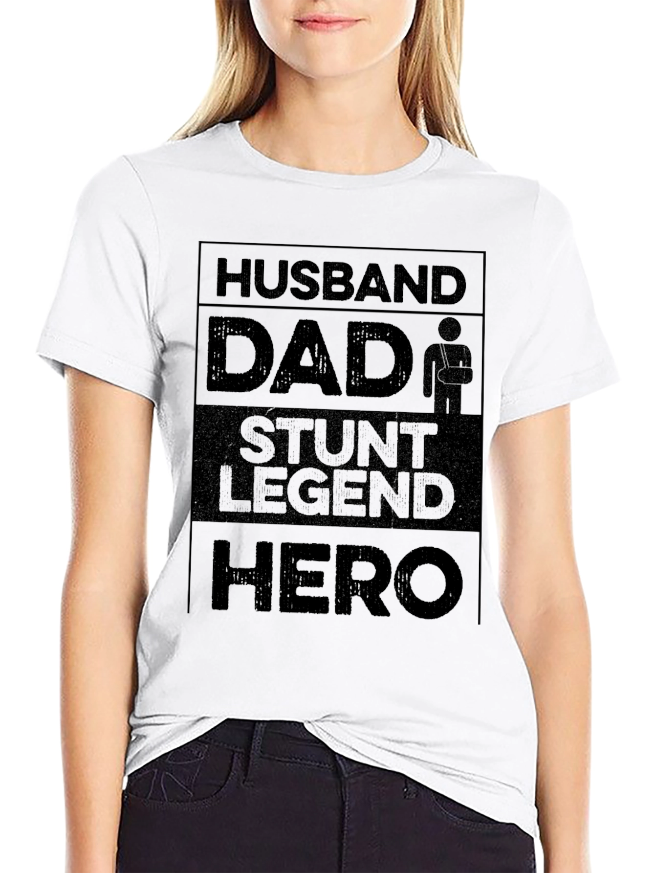 Black Husband Dad Stunt Legend Hero Graphic Tee view 9