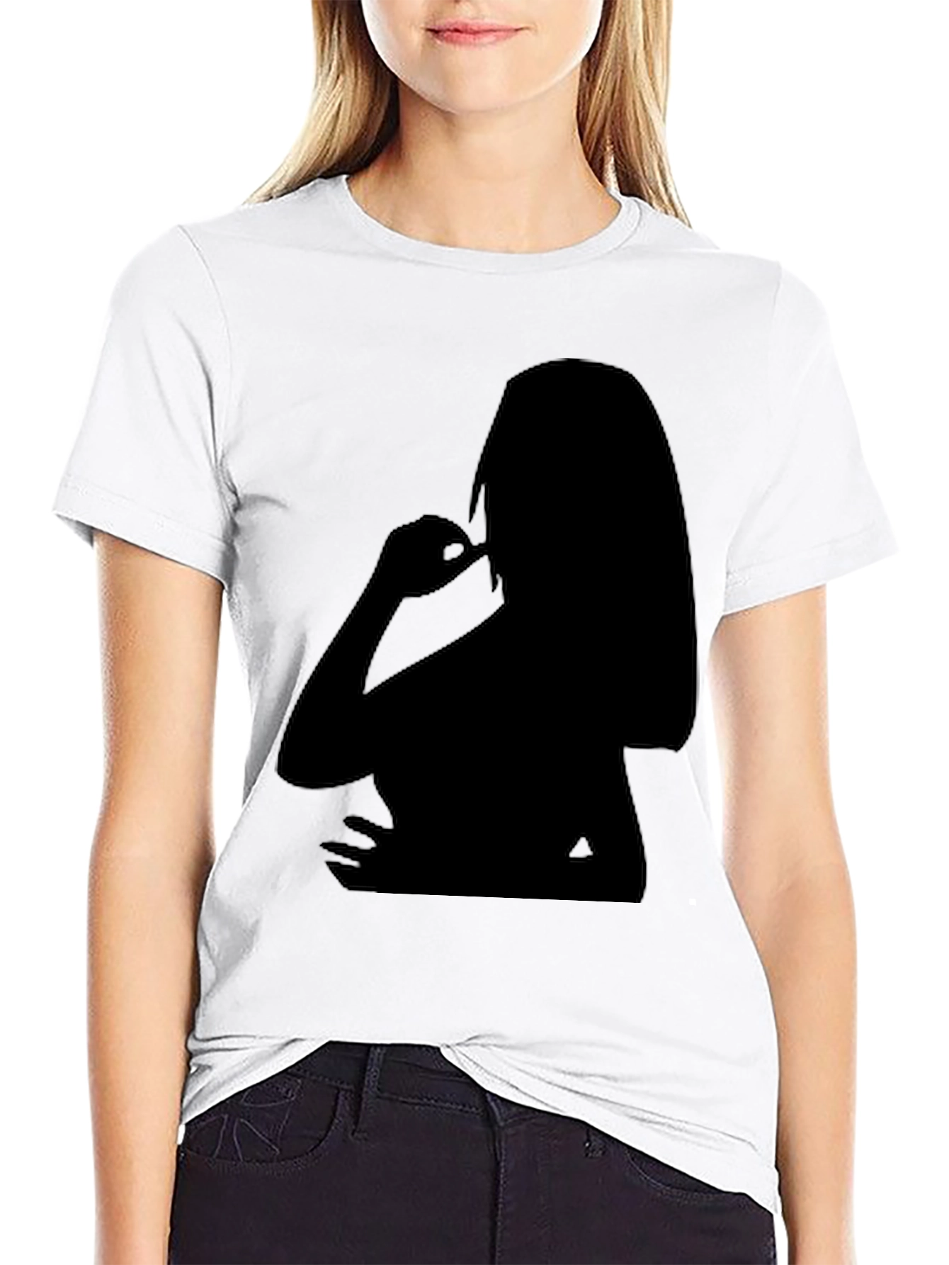 Black Silhouette Graphic Tee - Men's Black T-Shirt view 9