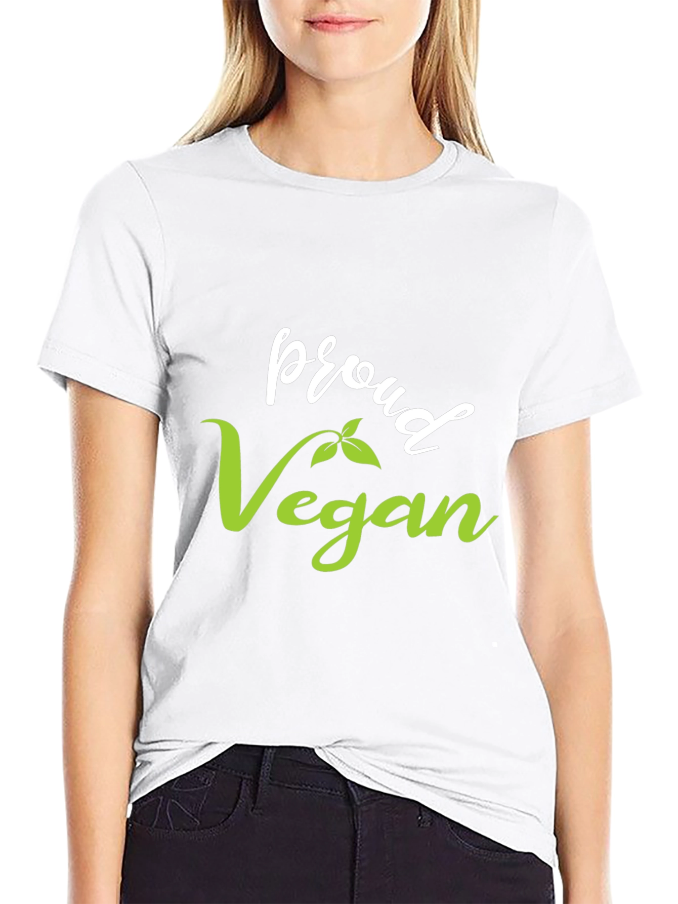 Black Proud Vegan Graphic Tee - Black Unisex T-Shirt view 9
