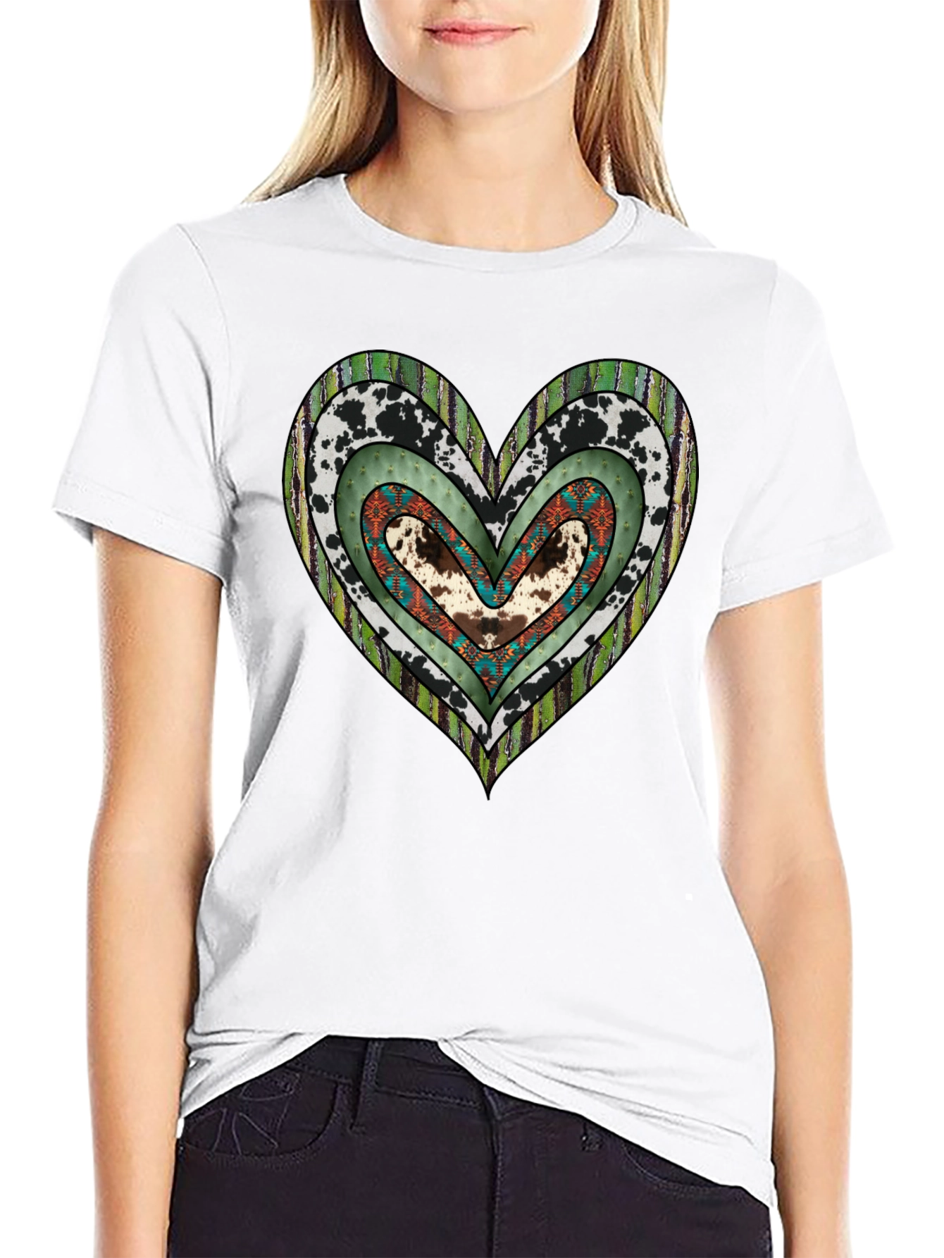 Black Heart Graphic T-Shirt - Casual Black Tee view 9