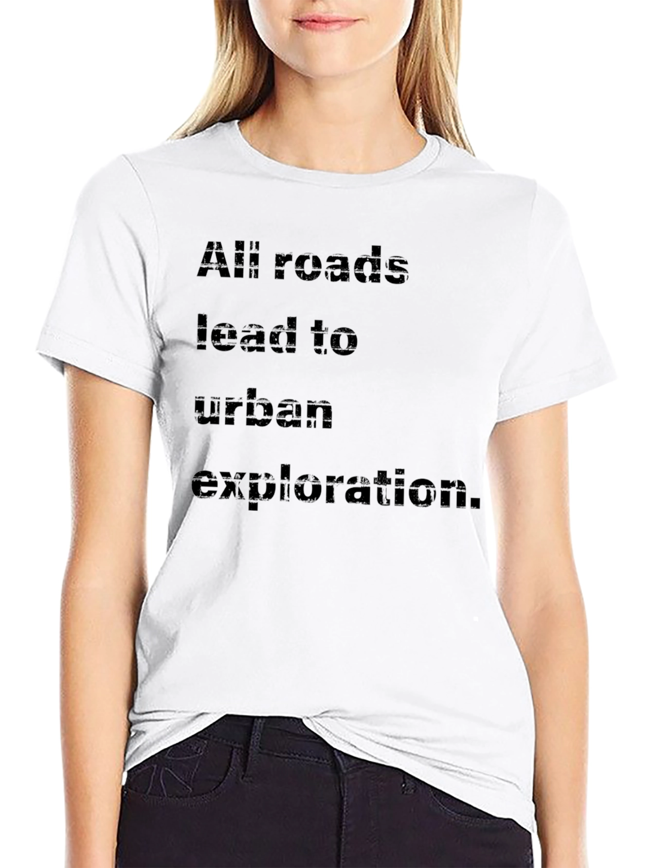 Black Urban Exploration Black T-Shirt view 9