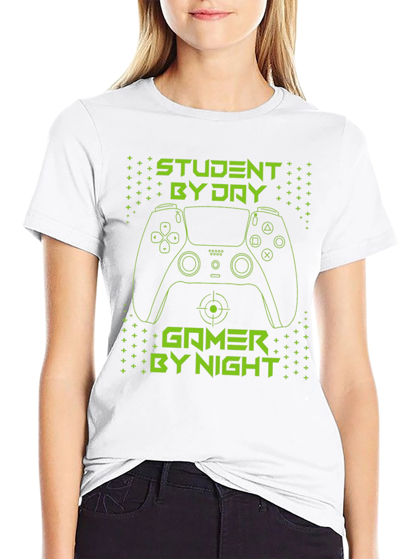 Black Student by Day, Gamer by Night Graphic Tee view 9