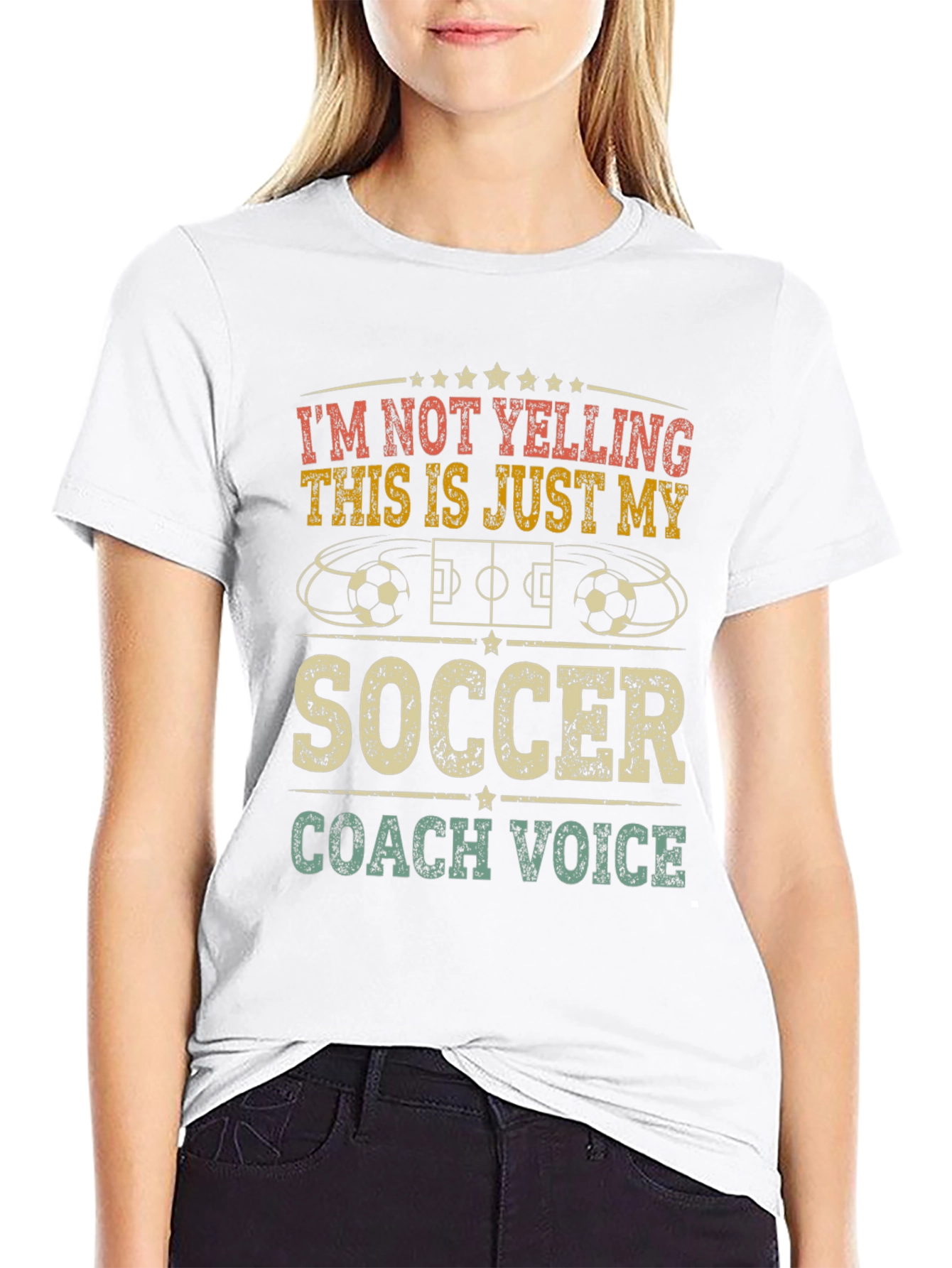 Black Soccer Coach Voice T-Shirt view 9