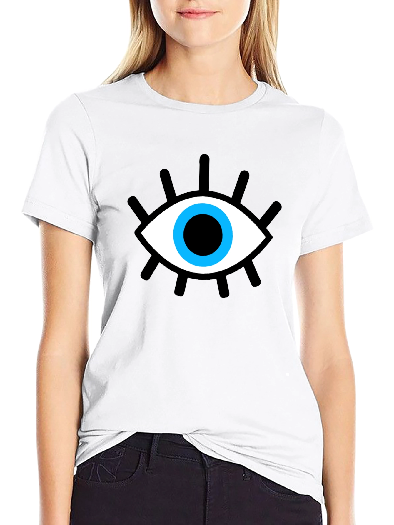Black Evil Eye Graphic T-Shirt - Stylish Protection view 9