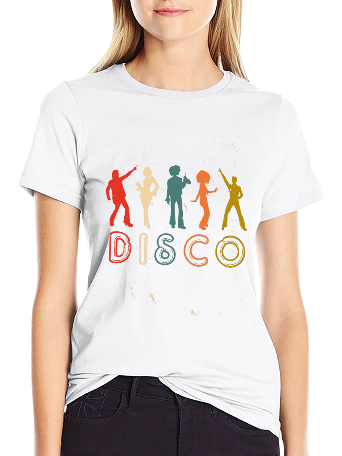 Black Retro Disco Dance T-Shirt - Vintage Style view 9
