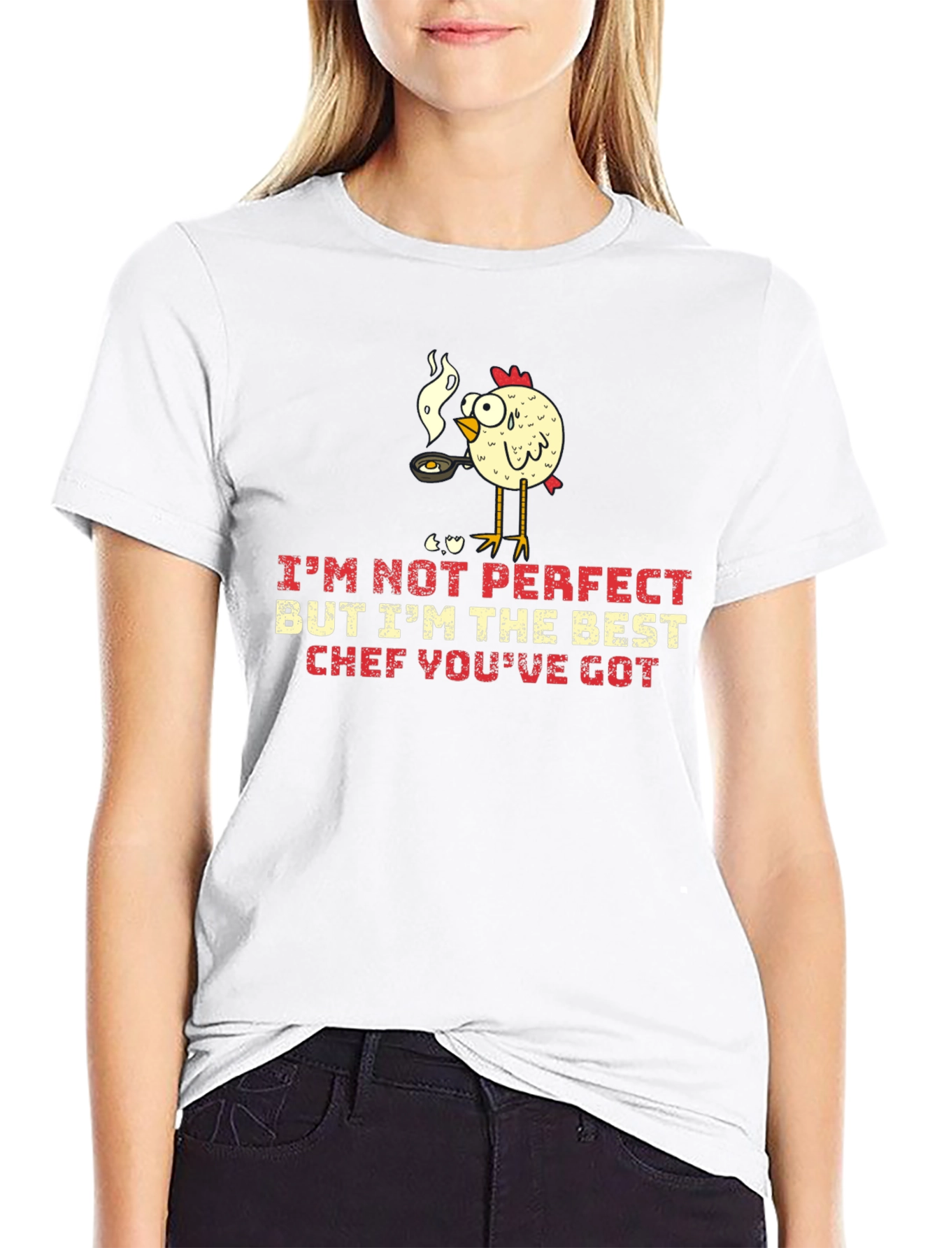 Black Funny Chicken Chef Graphic T-Shirt view 9