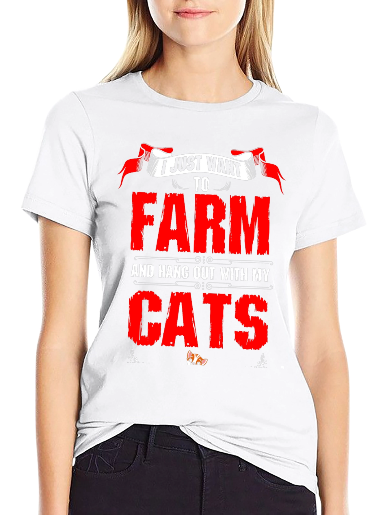 Black Farm & Cats T-Shirt: Funny Farmer Tee view 9