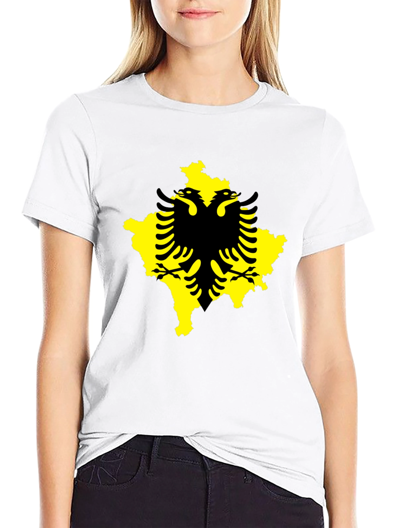 Black Kosovo Flag T-Shirt - Black Graphic Tee view 9