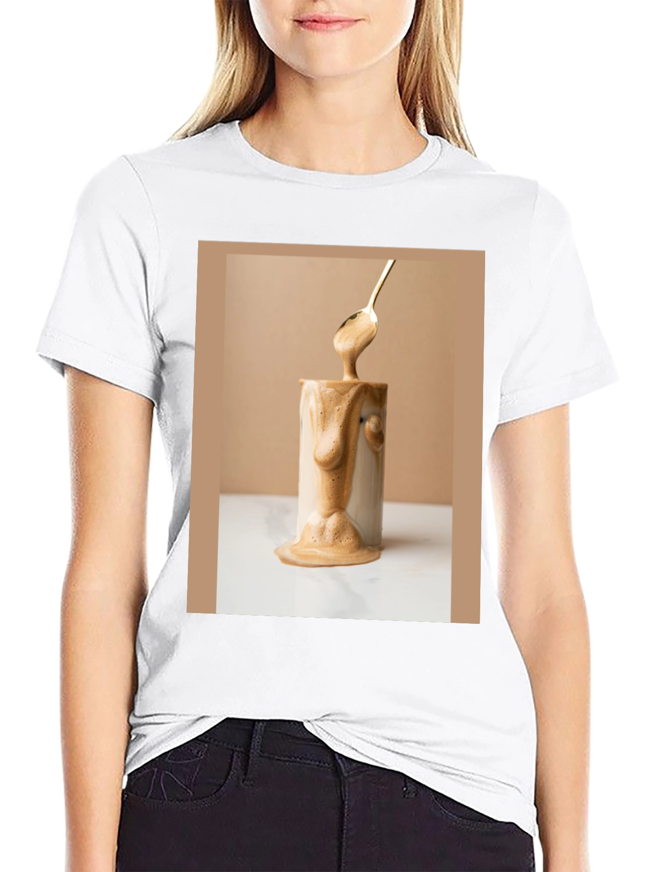 Black Coffee Cream T-Shirt - Stylish Unisex Tee view 9